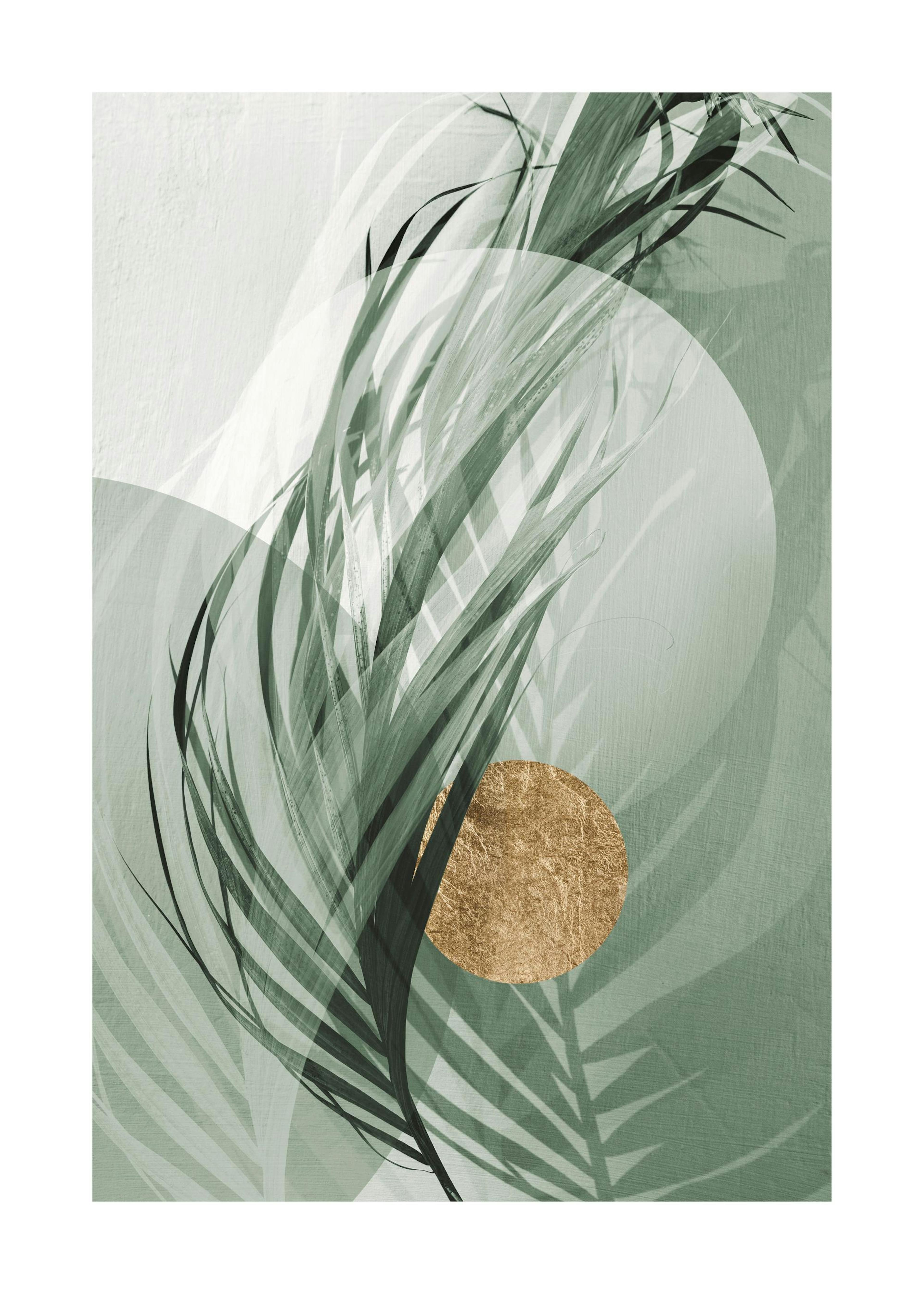 Graphic Palm Leaf No1 Poster 0