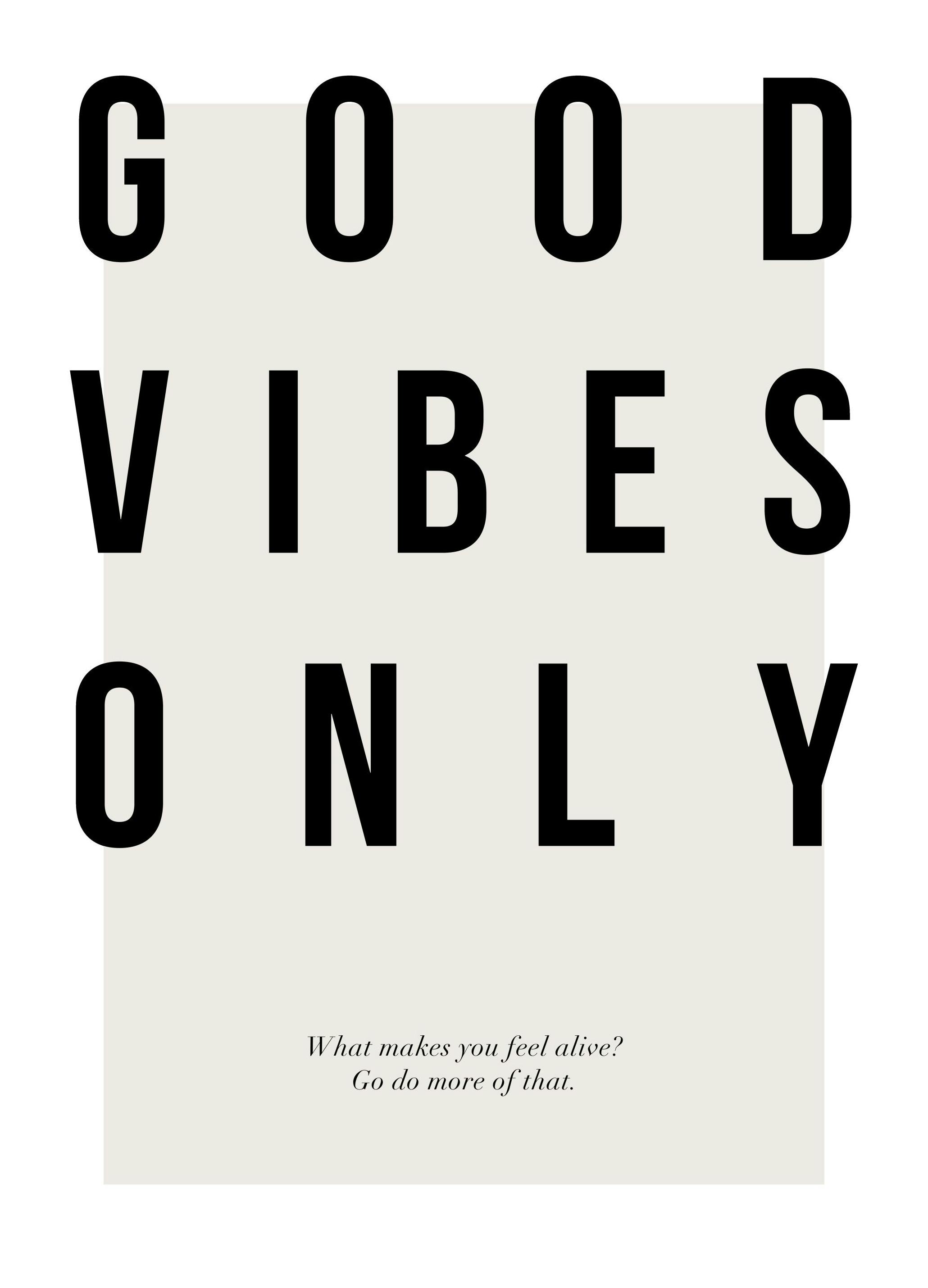Prints - Good Vibes Only Print (30x40 cm) - Text posters