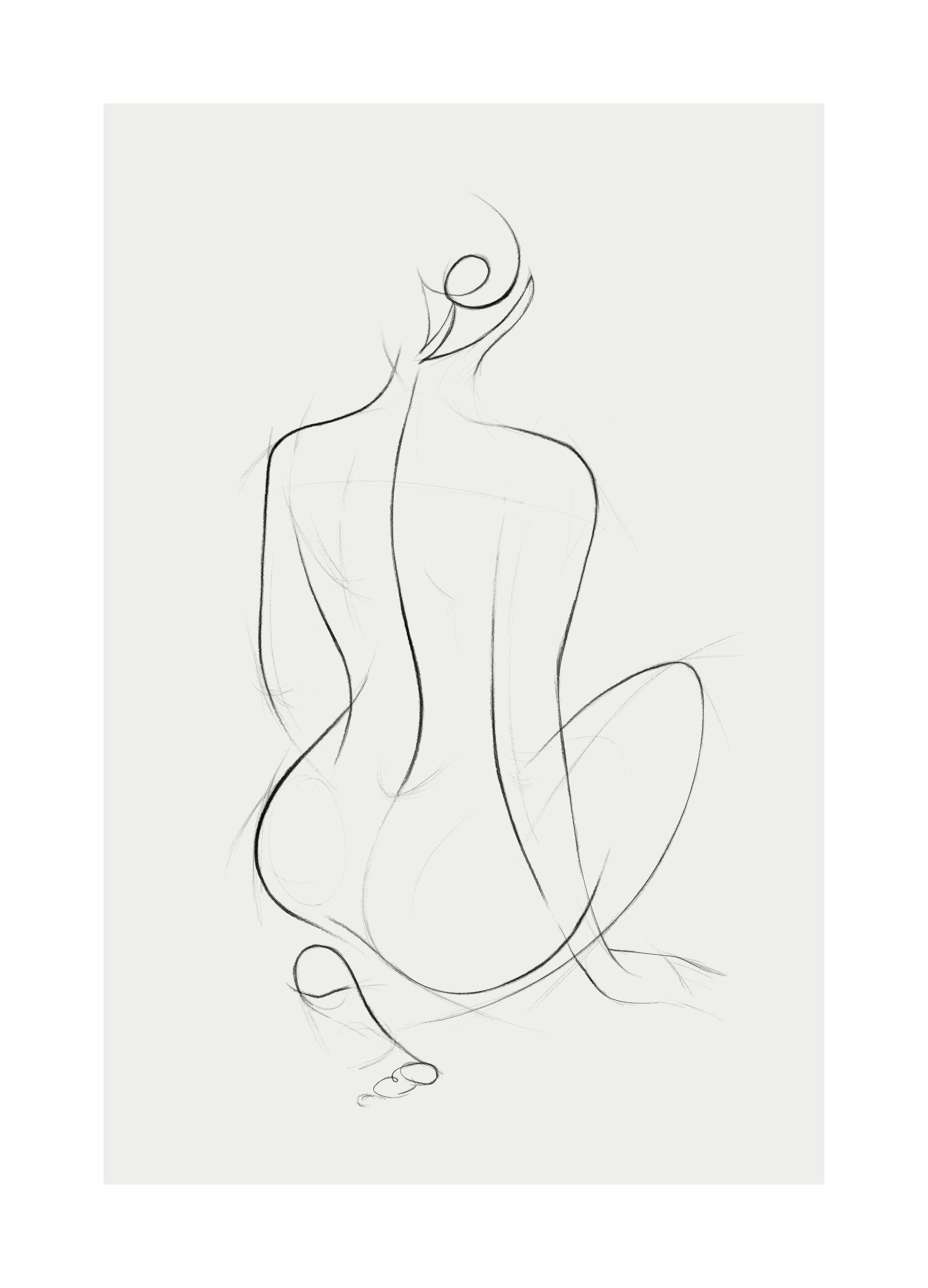 Sketch Lines No2 Plakat (21x30 cm) - Plakater > Svarthvitt plakater