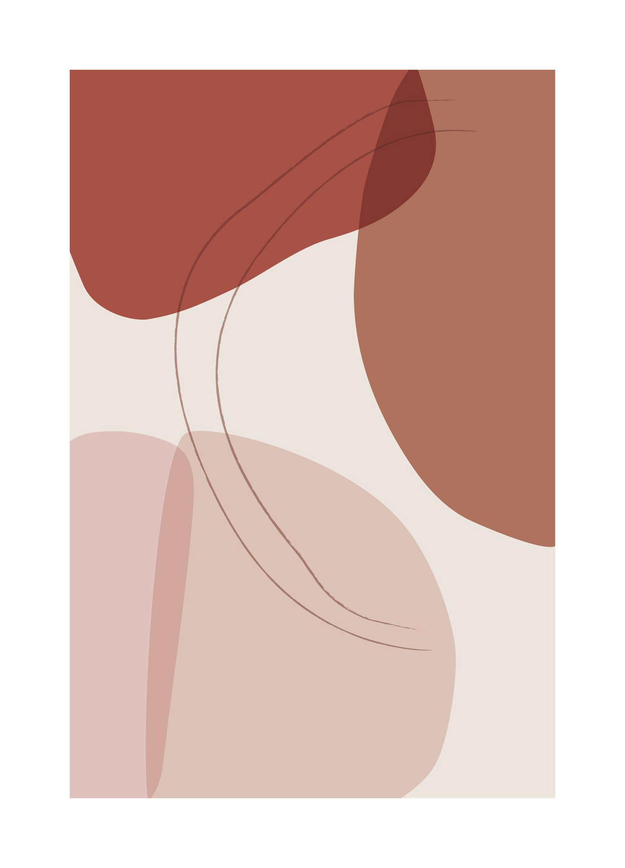Prints - Graphic Shapes and Lines No2 Print (30x40 cm) - Art prints