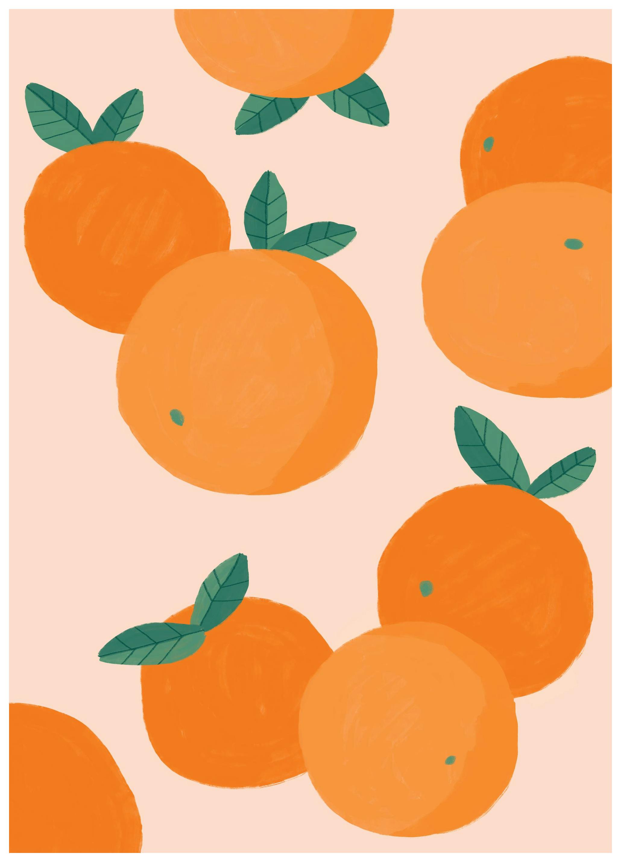 Prints - Oranges Illustration Print (30x40 cm) - Kitchen wall art
