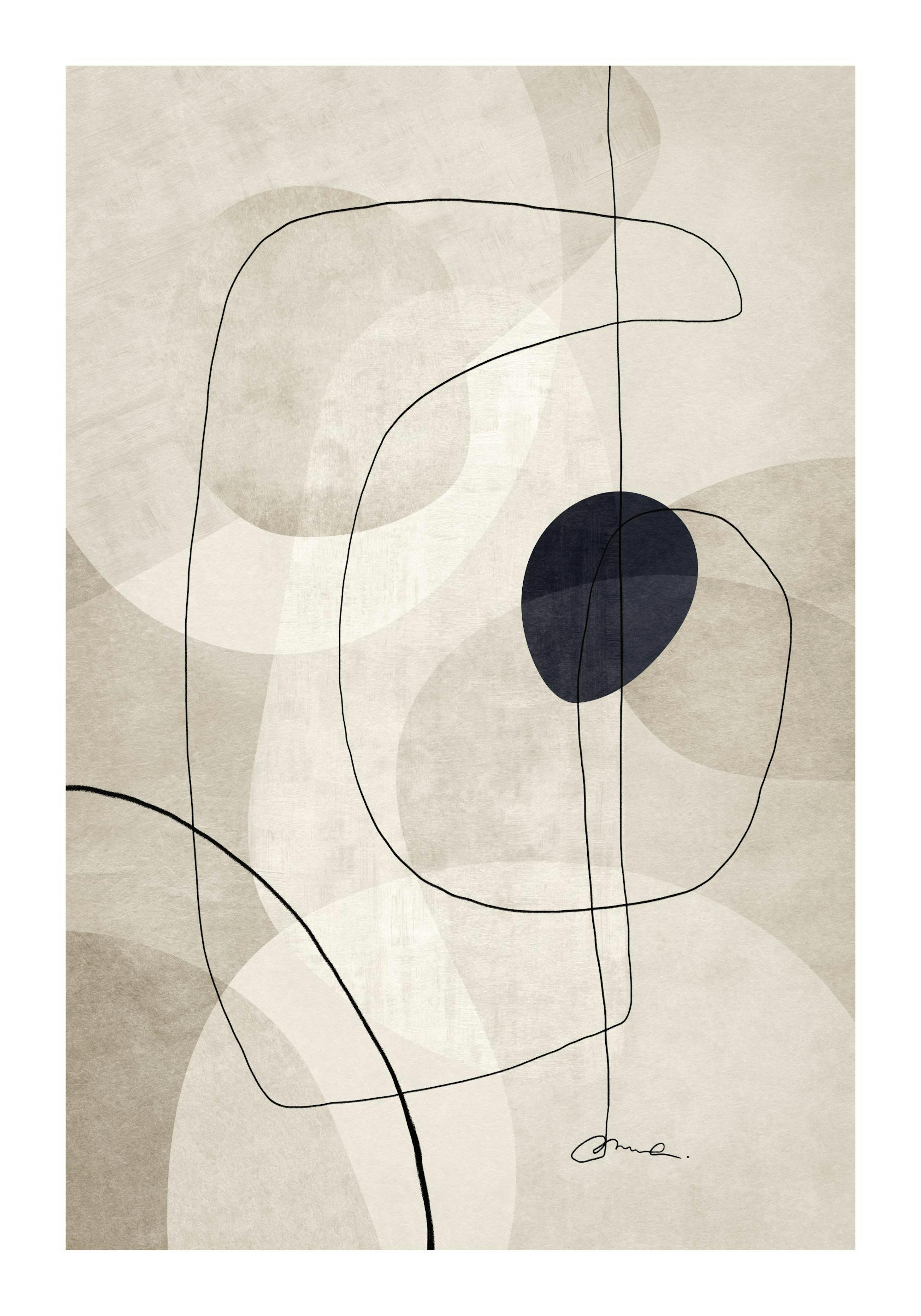 Beige Graphics No1 Plakat 0