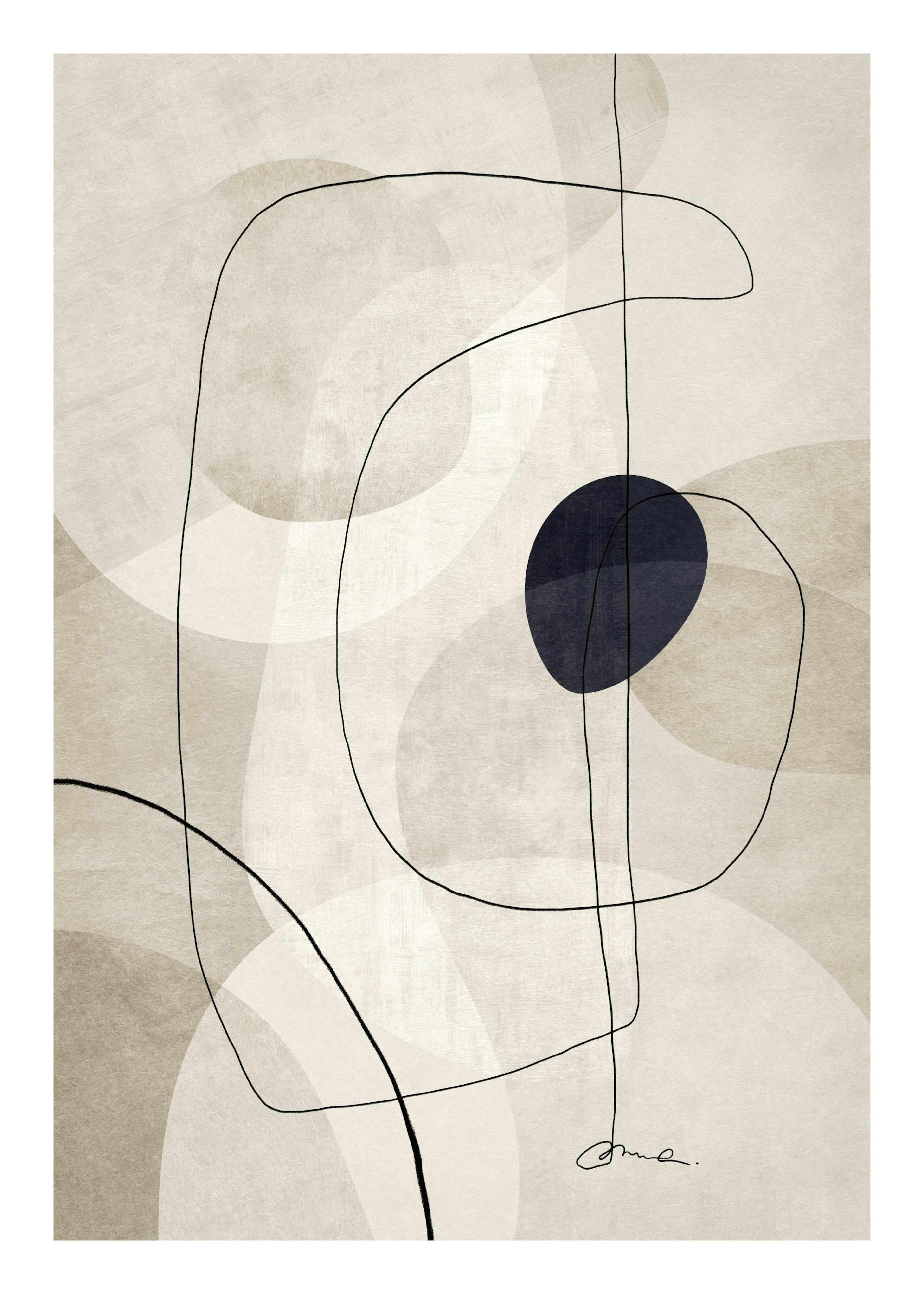 Beige Graphics No1 Plakat 0
