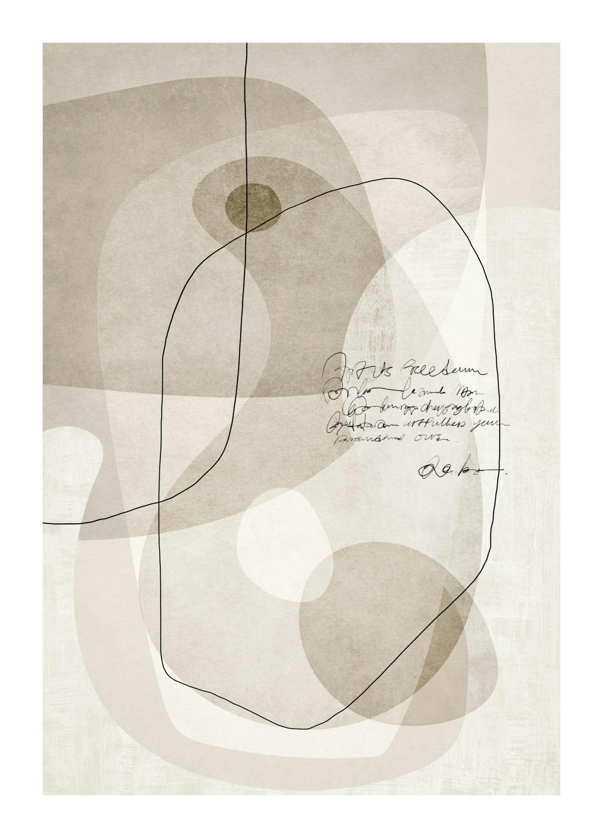 Beige Graphics No2 Poster (50x70 cm) - Moderne kunst
