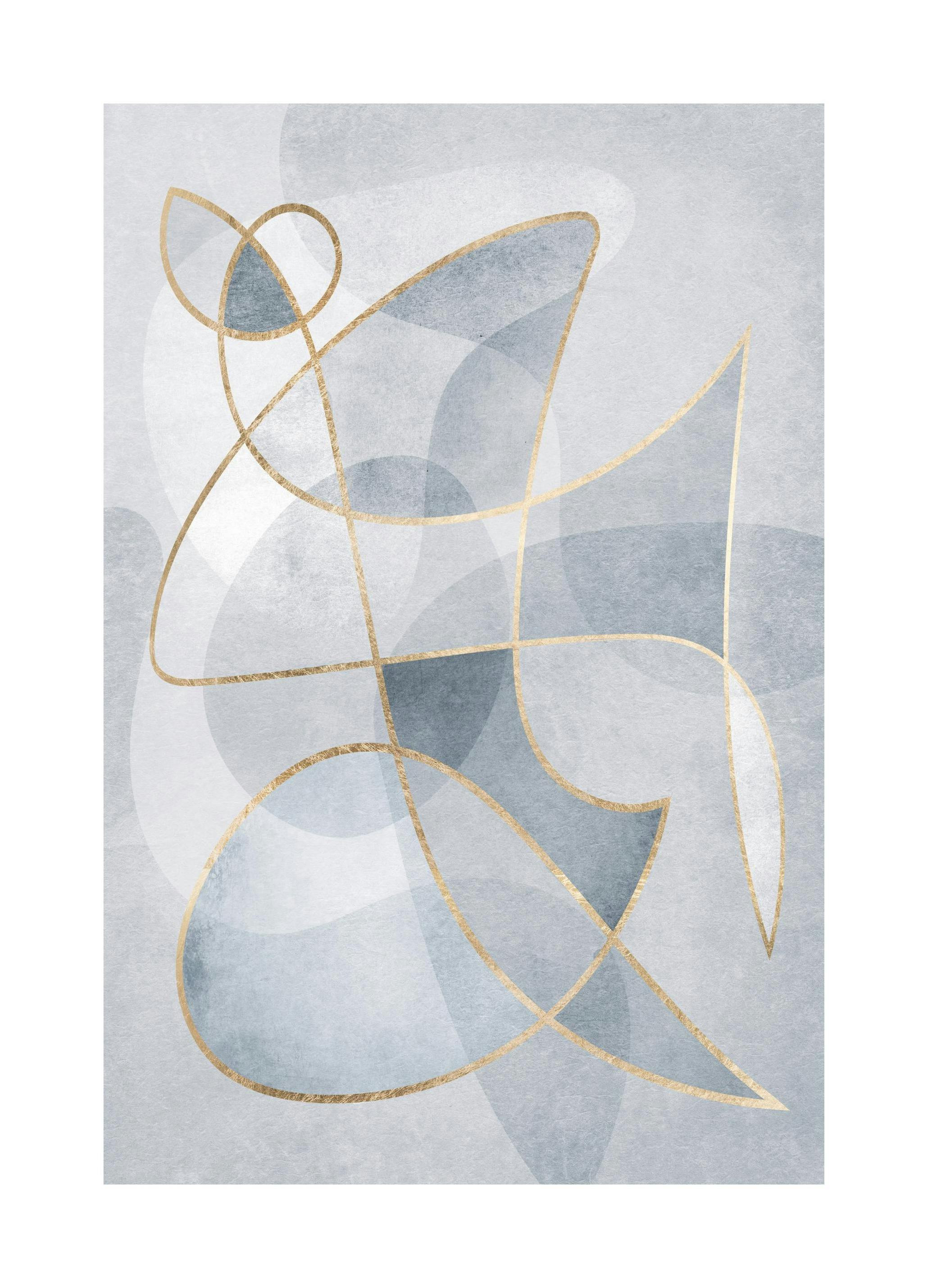 Prints - Abstract Blues No1 Print (50x70 cm) - Art prints