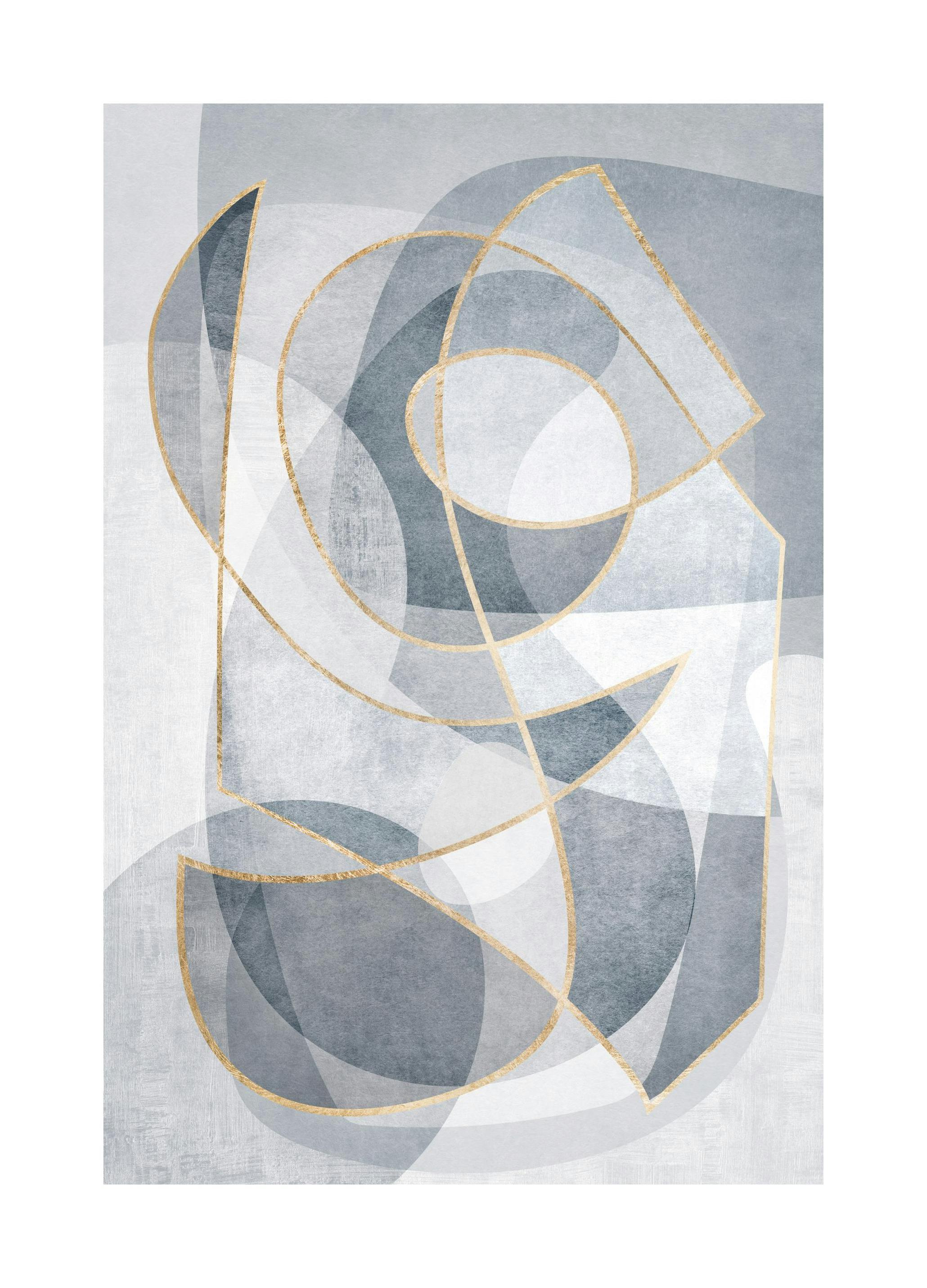 Abstract Blues No2 Poster (50x70 cm)- Arte moderna