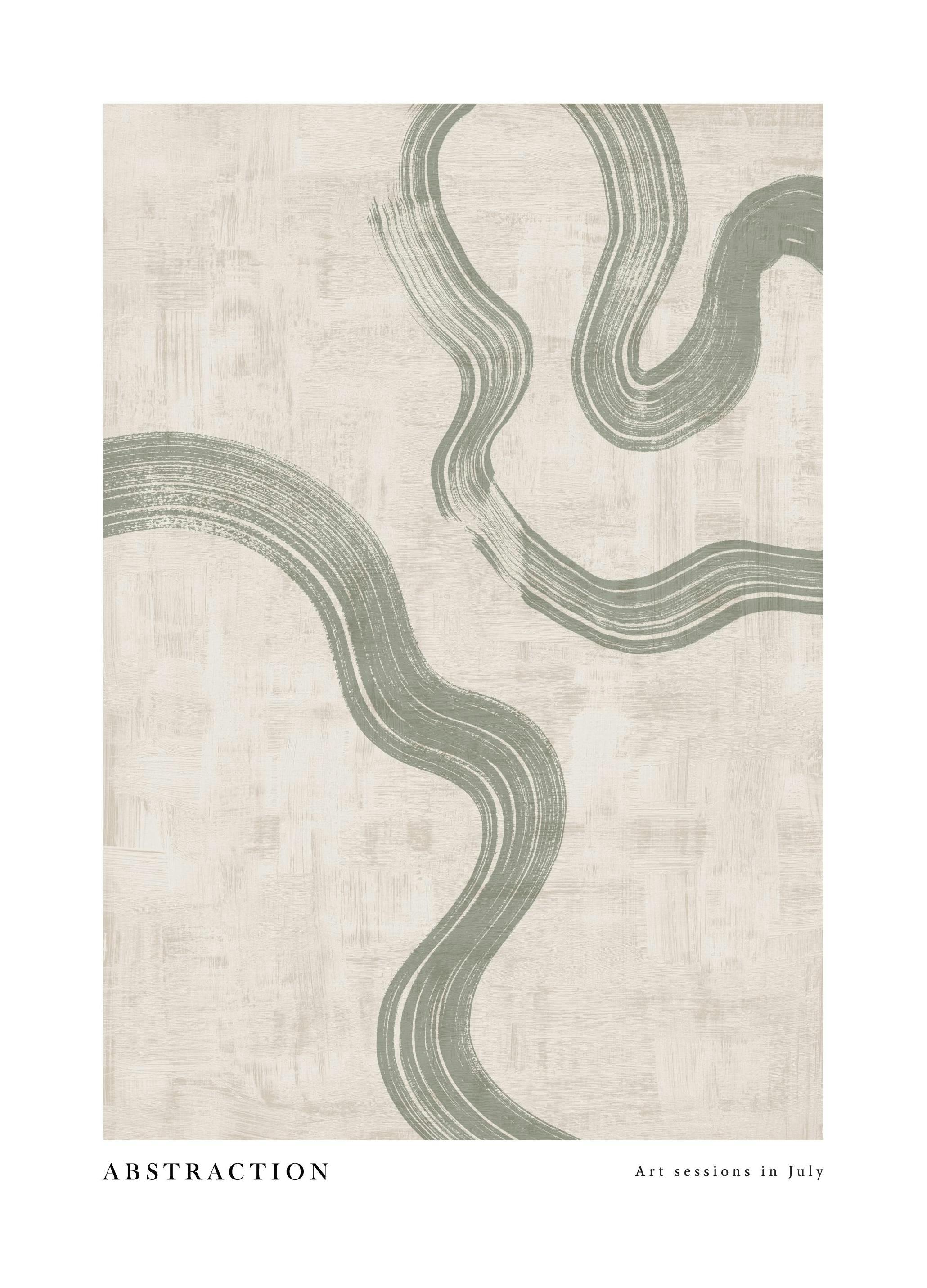 Green Abstraction No2 Poster (30x40 cm) - Moderne kunst