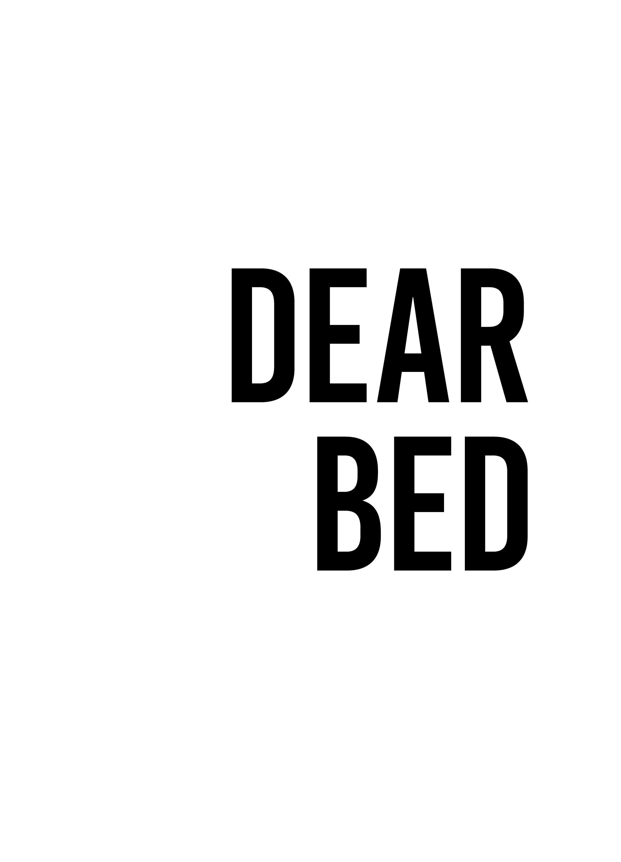 Dear Bed I Love You No1 Poster (50x70 cm) - Posters met tekst