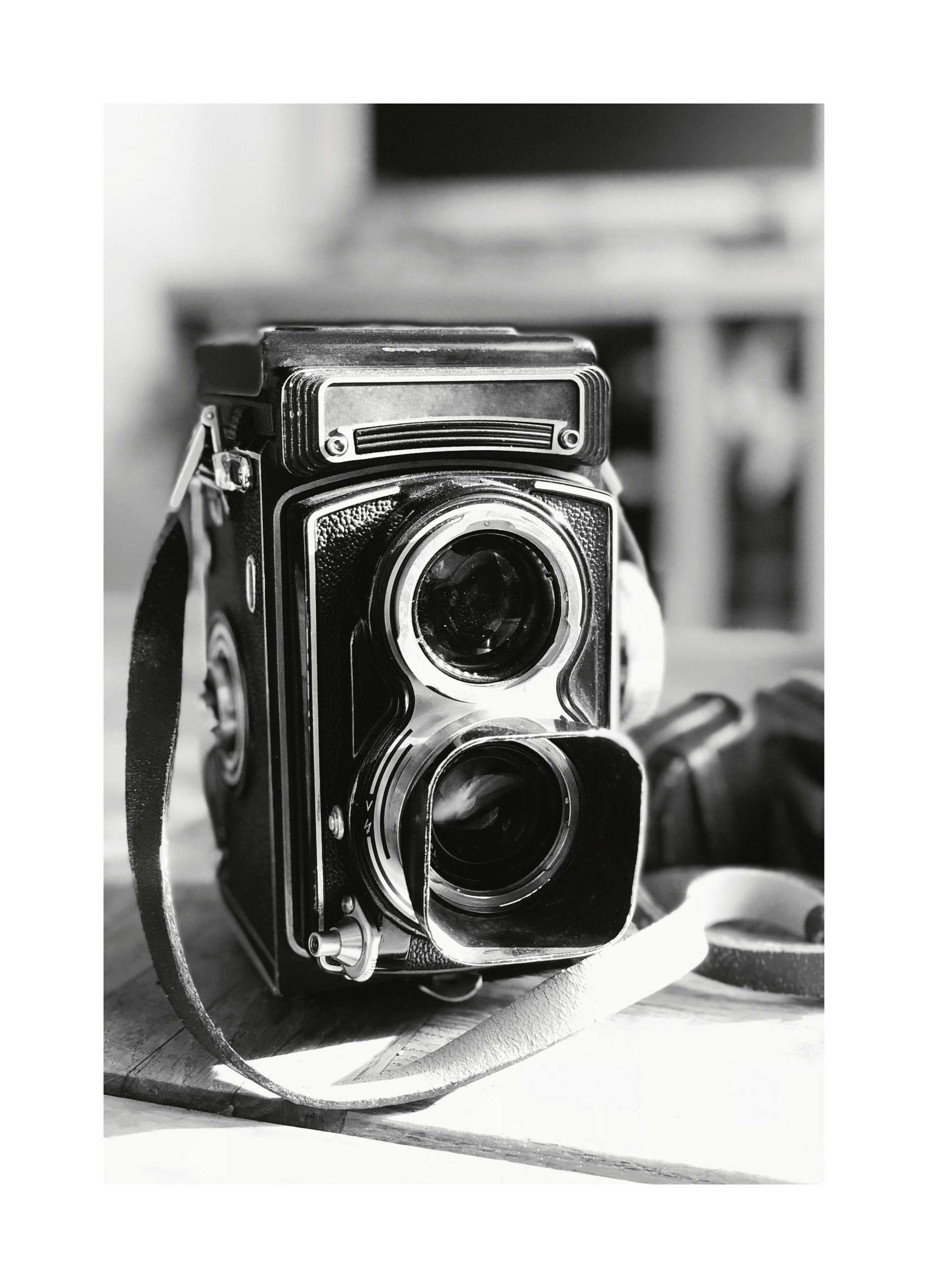 Old Style Camera Plakat (30x40 cm)- Czarno-białe zdjęcia