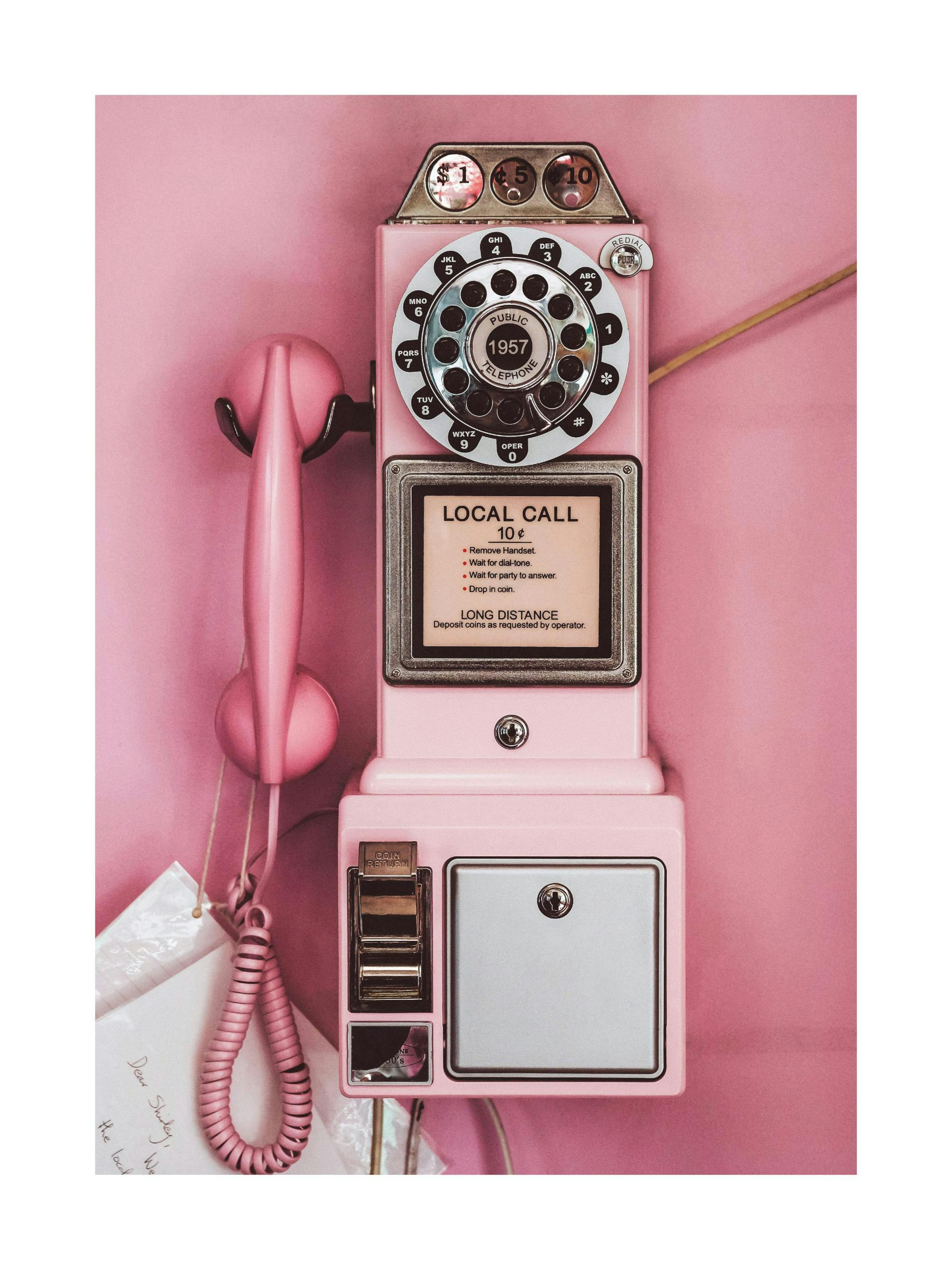 Pink Pay Phone Poster