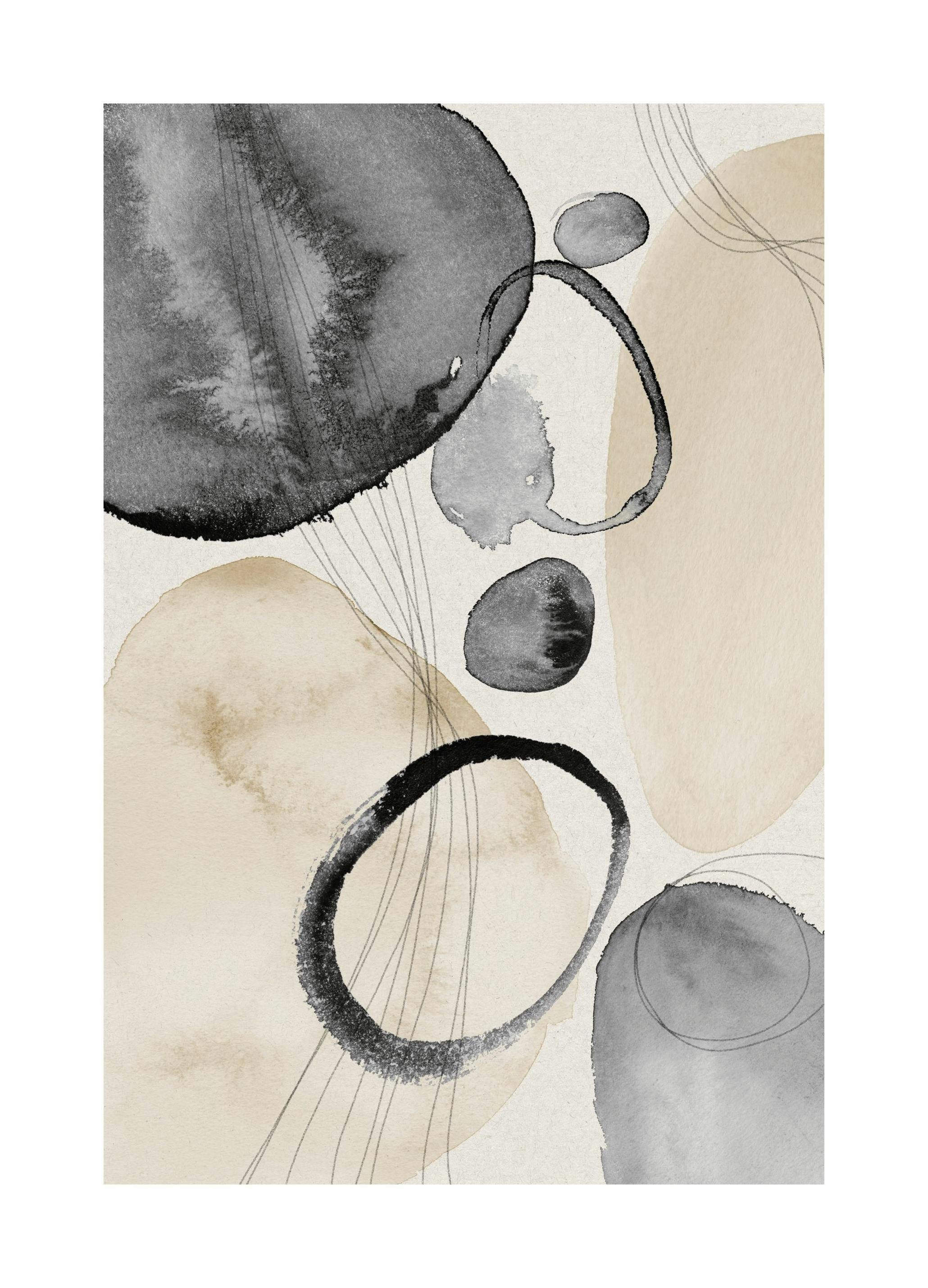 Watercolor Circles No1 Poster (30x40 cm)- Arte abstrata