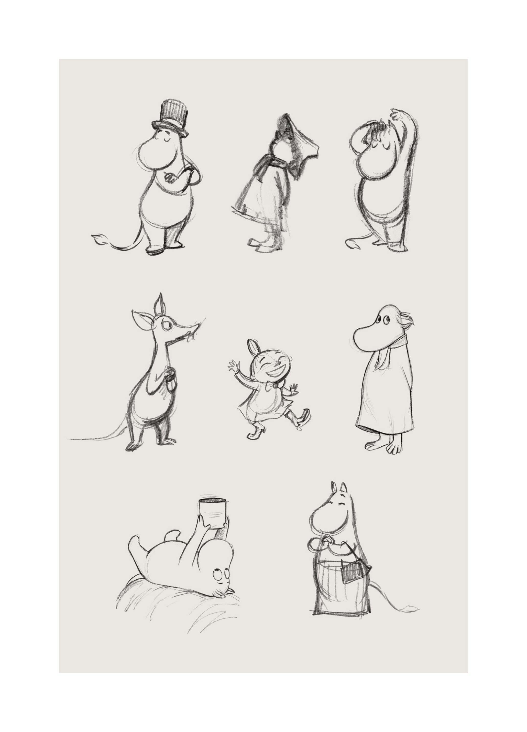 Prints - Moomin Characters No1 Print (21x30 cm) - Moomin illustrations