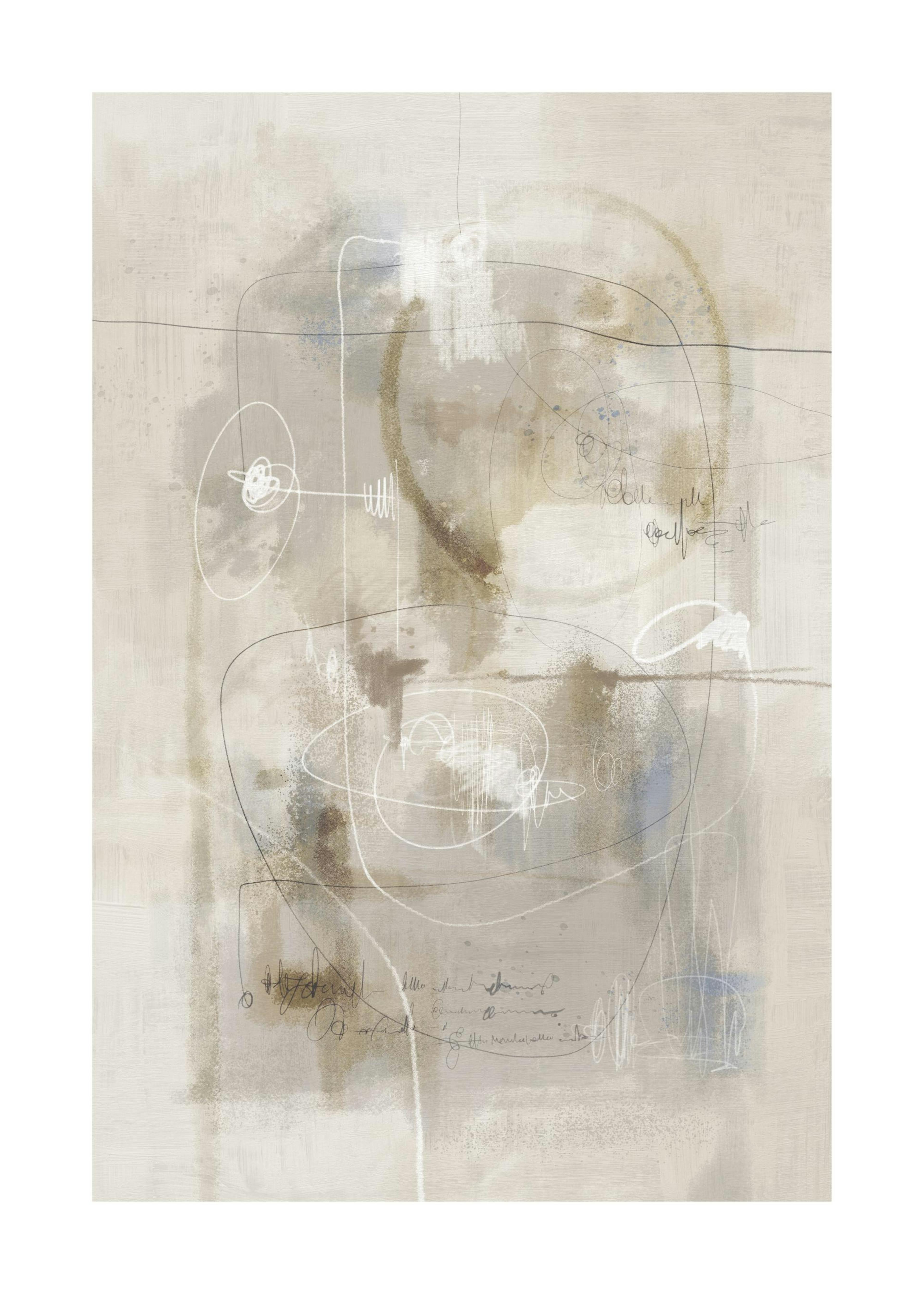 Beige Impression No1 Print 0