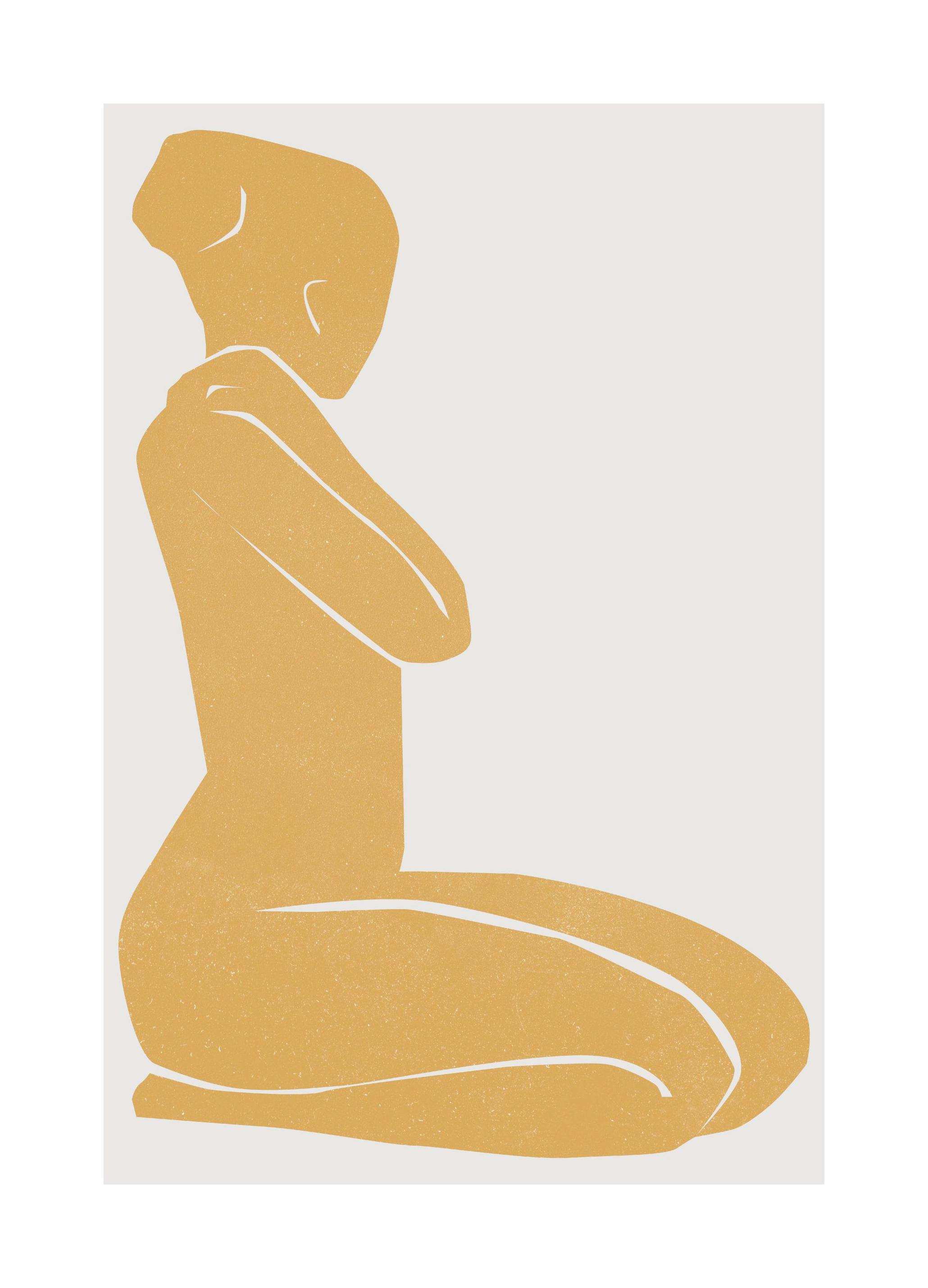 Prints - Cadmium Yellow Figure Print (30x40 cm) - Art prints