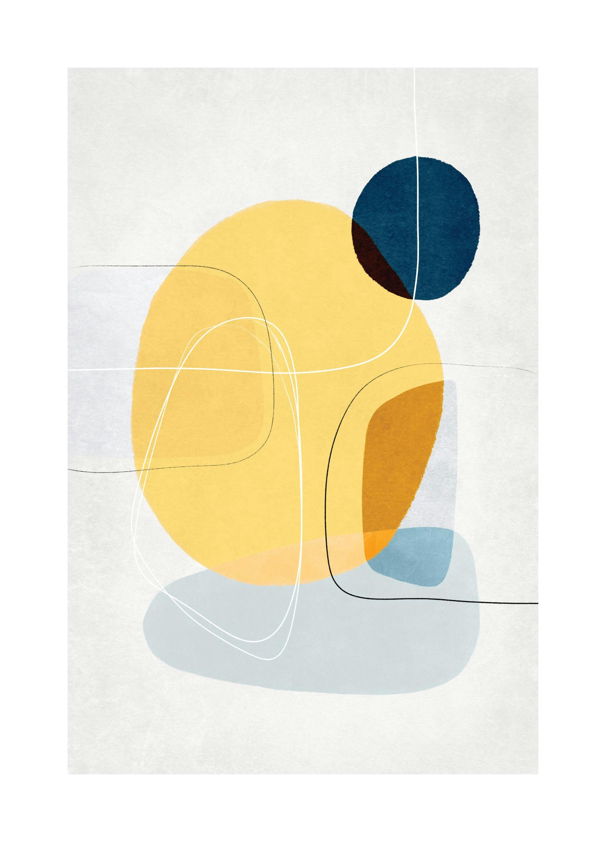 Prints - Contemporary Yellow No1 Print (30x40 cm) - Art prints