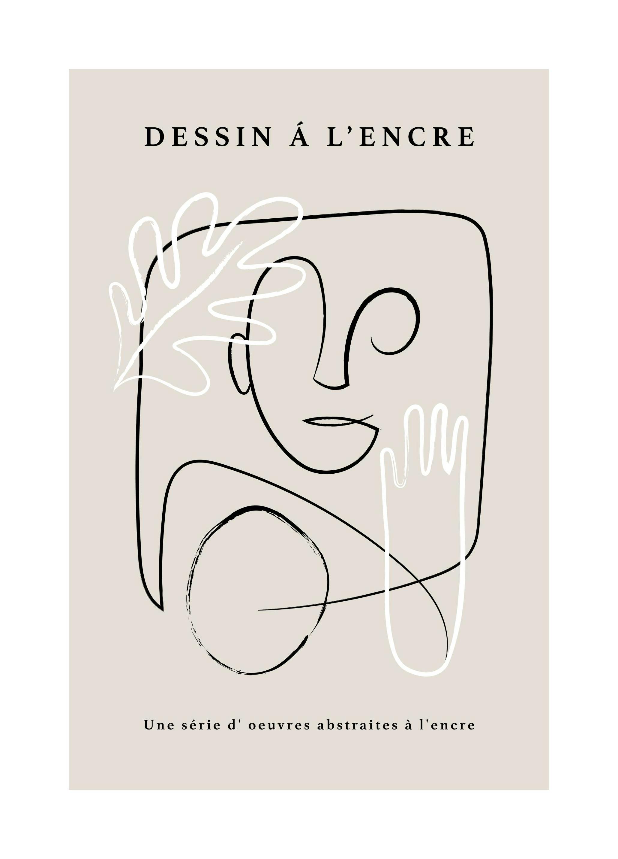 Prints - French Sketch No1 Print (50x70 cm) - Line Art prints
