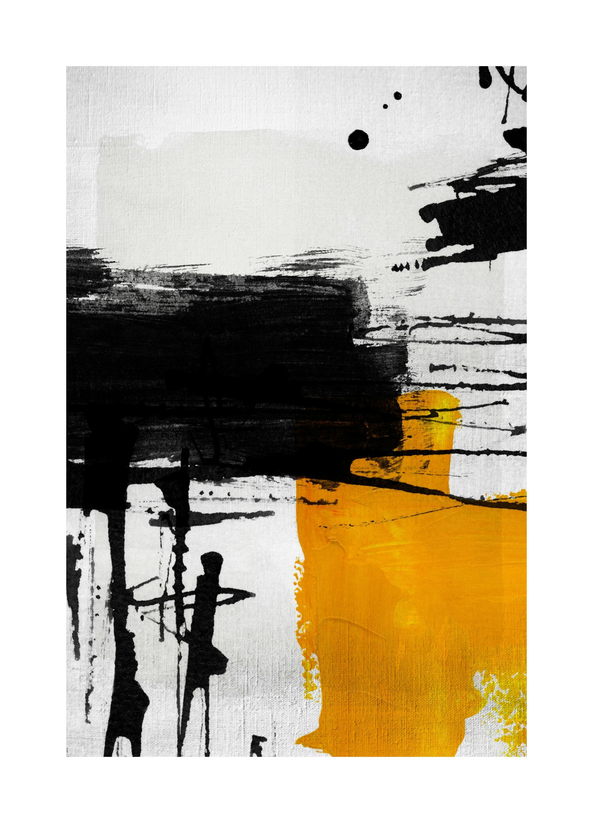 Prints - Yellow Abstract No2 Print (50x70 cm) - Abstract art prints