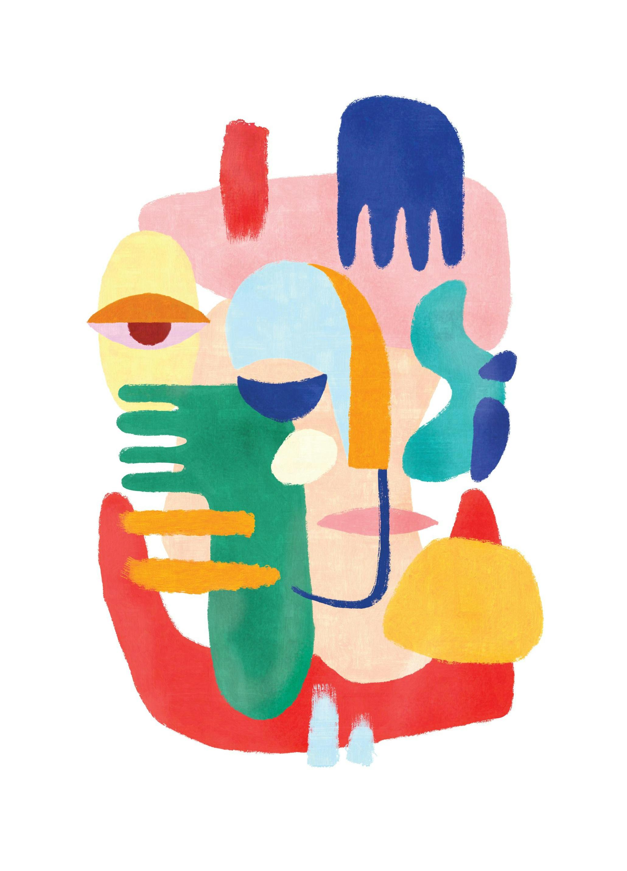 Colorful Abstract No1 Poster (50x70 cm) - Moderne kunst