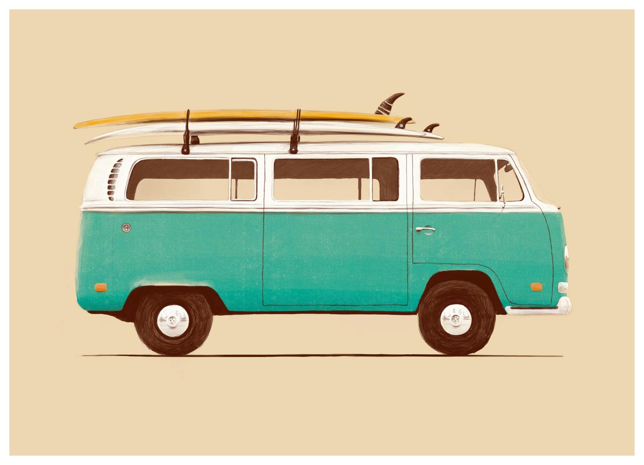 Florent Bodart - Blue Van Print (30x40 cm)