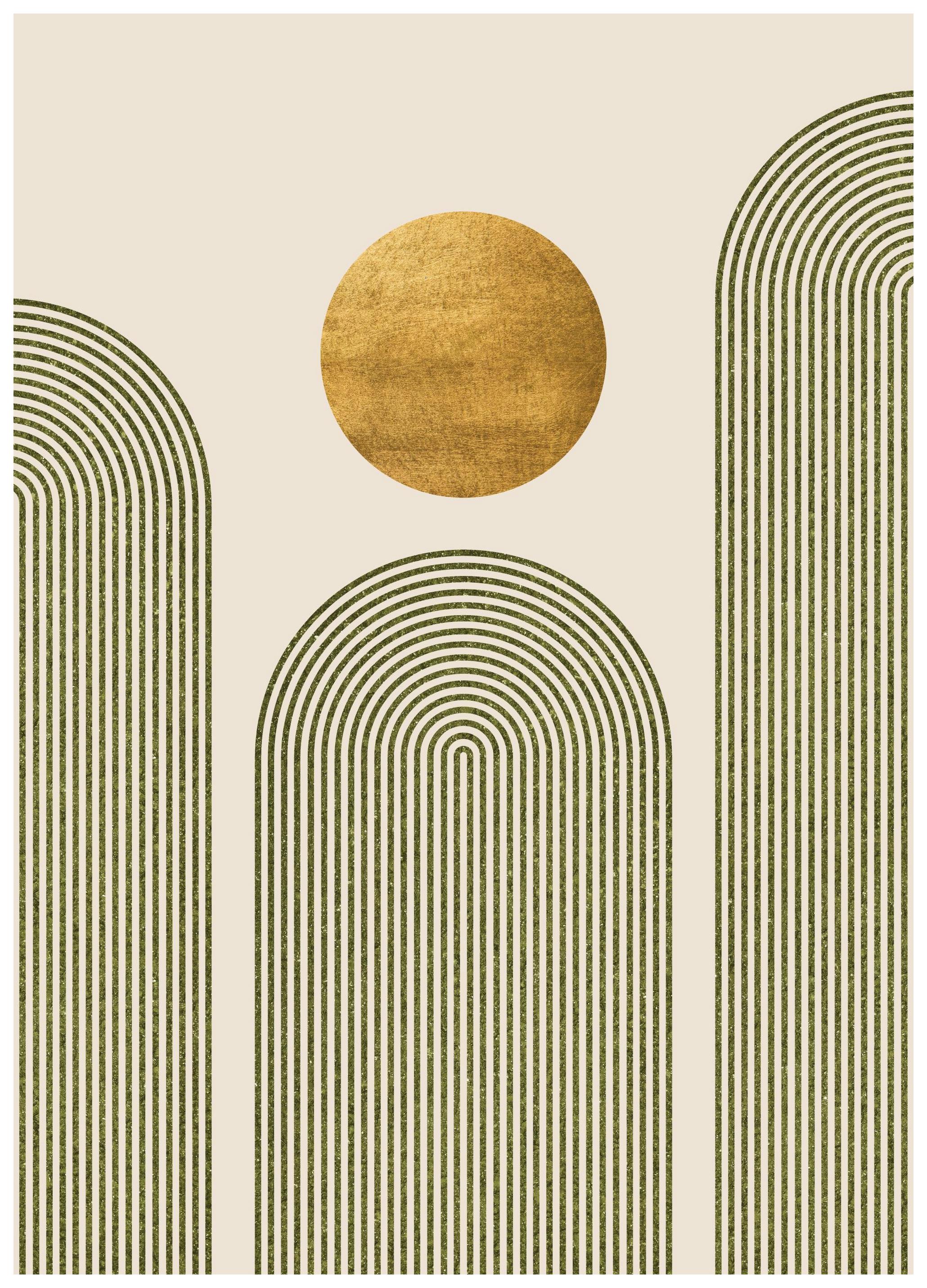 Green & Gold No2 Print (50x70 cm)