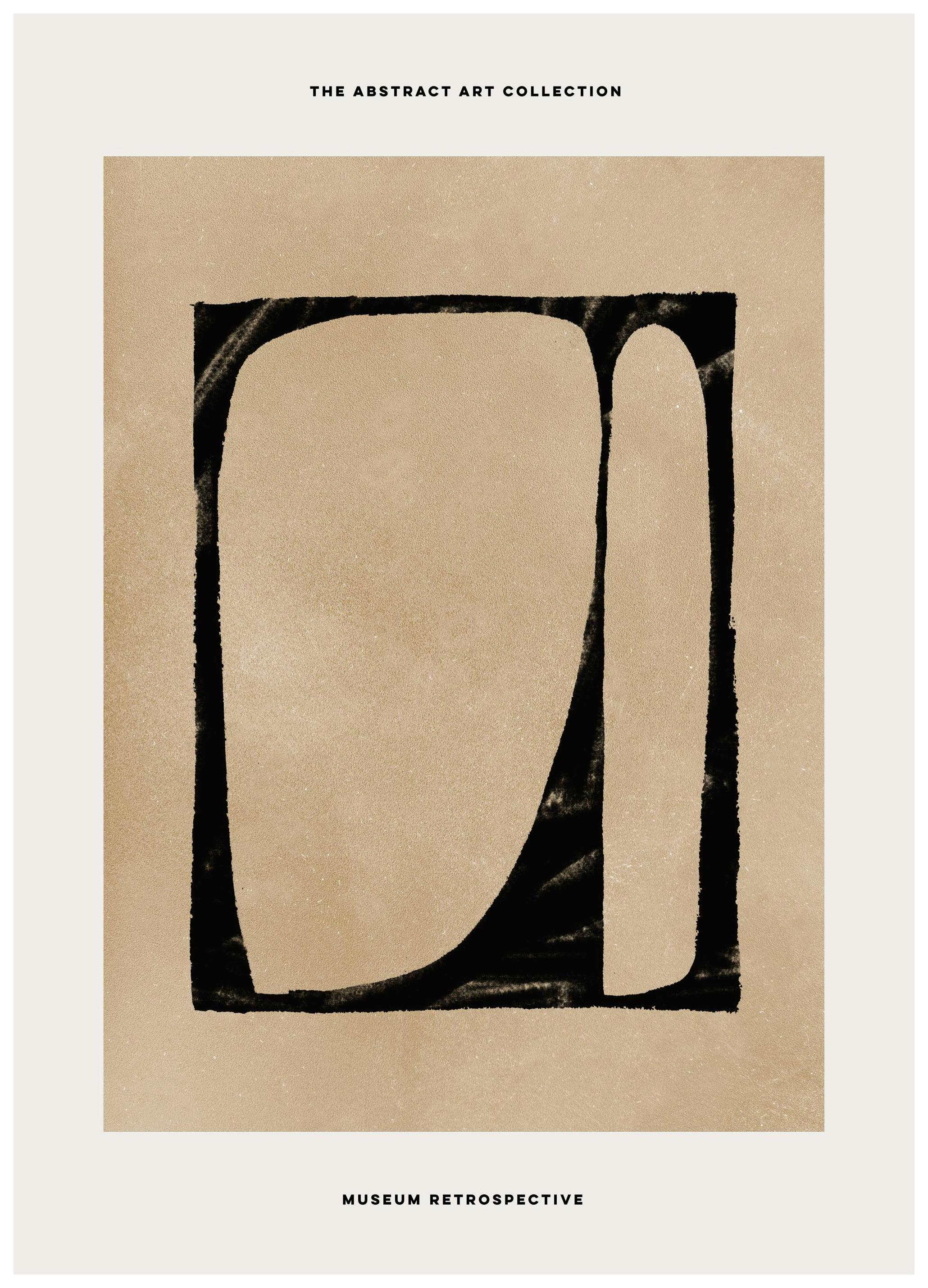 Prints - Black and Beige Print (30x40 cm) - Abstract art prints