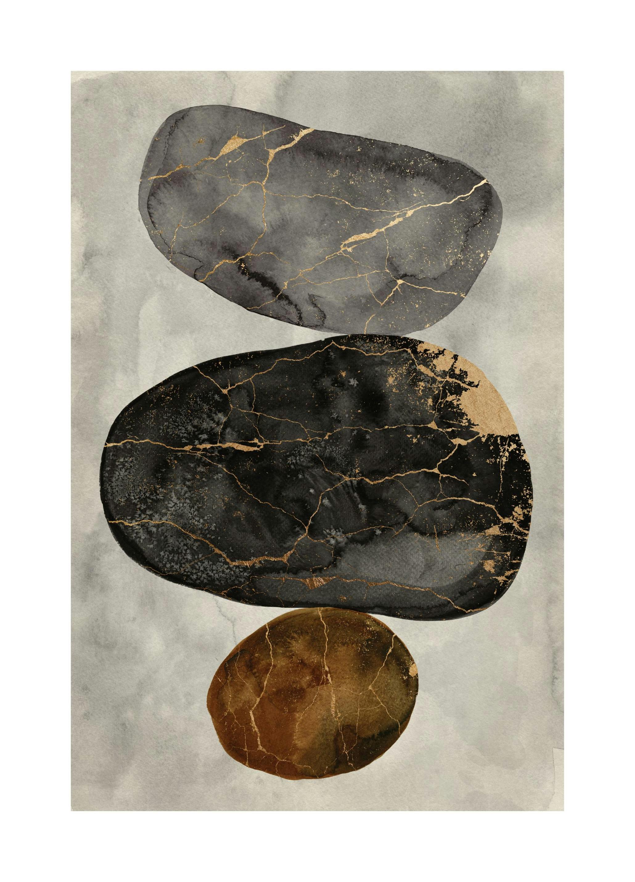 Golden Cracks Poster (50x70 cm)