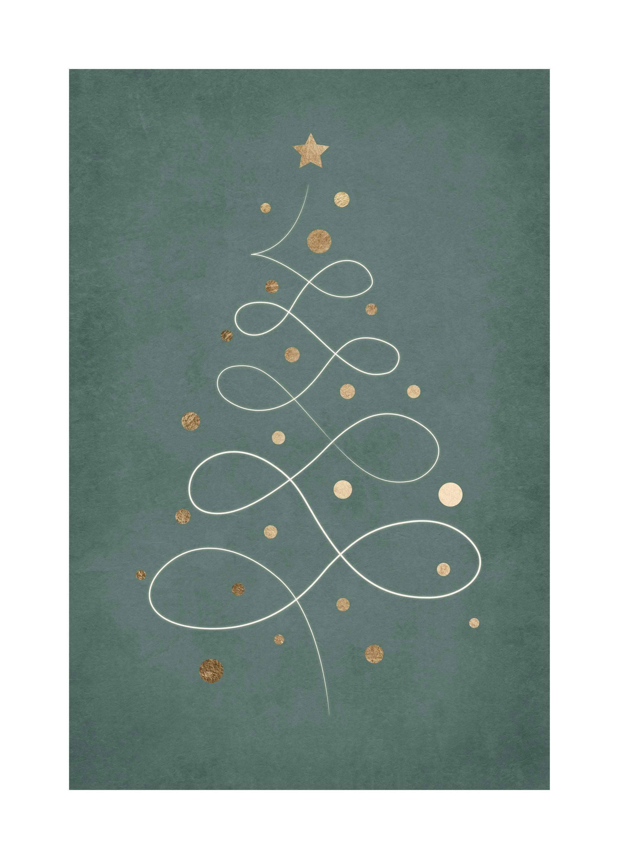 Holiday Tree Poster (21x30 cm) - Moderne kunst