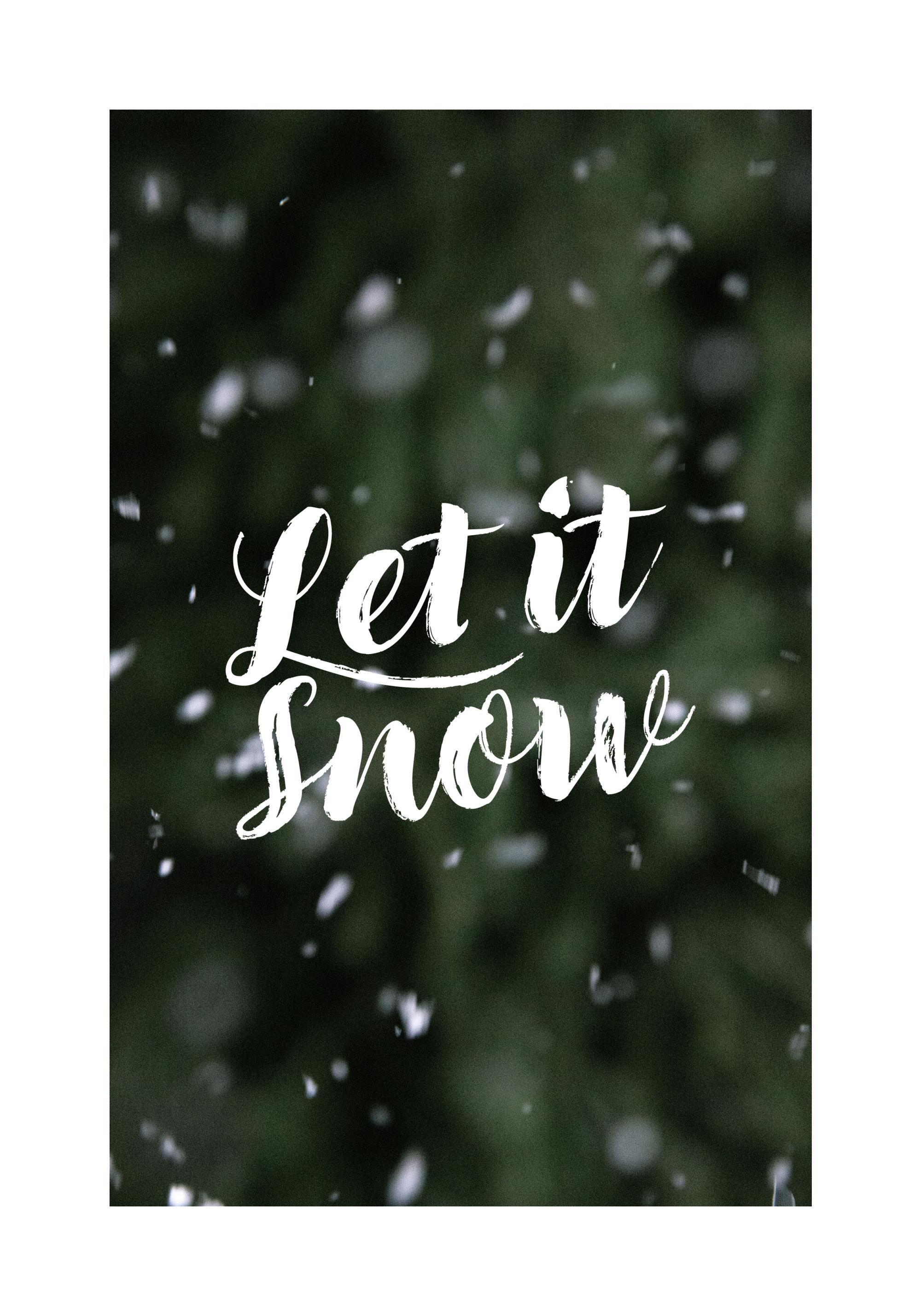 Cartello in legno con scritta Let it Snow, decorazione invernale, 12,7 x 12,7 cm