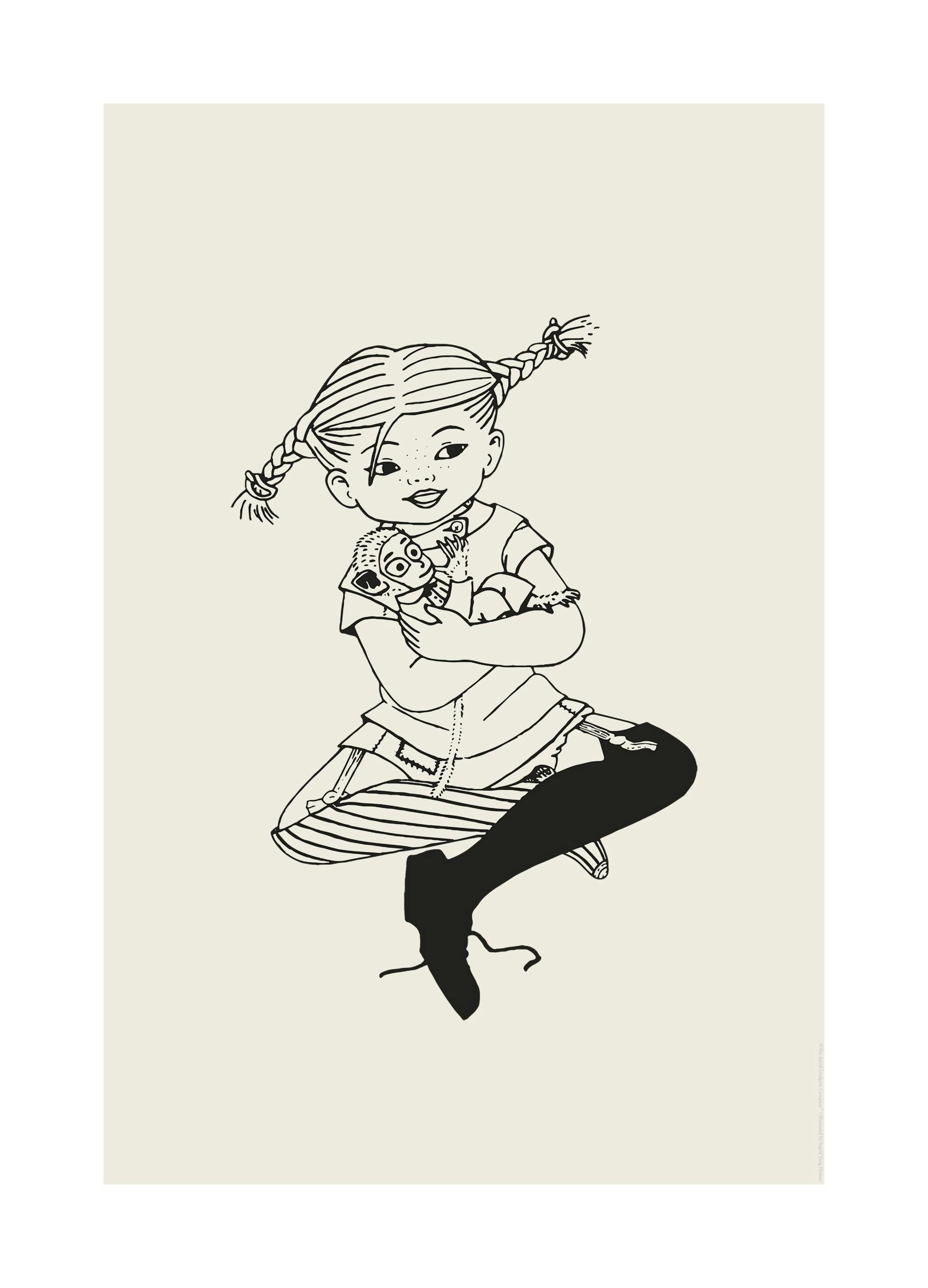 Prints - Pippi Longstocking No2 Print (30x40 cm) - Astrid Lindgren's posters