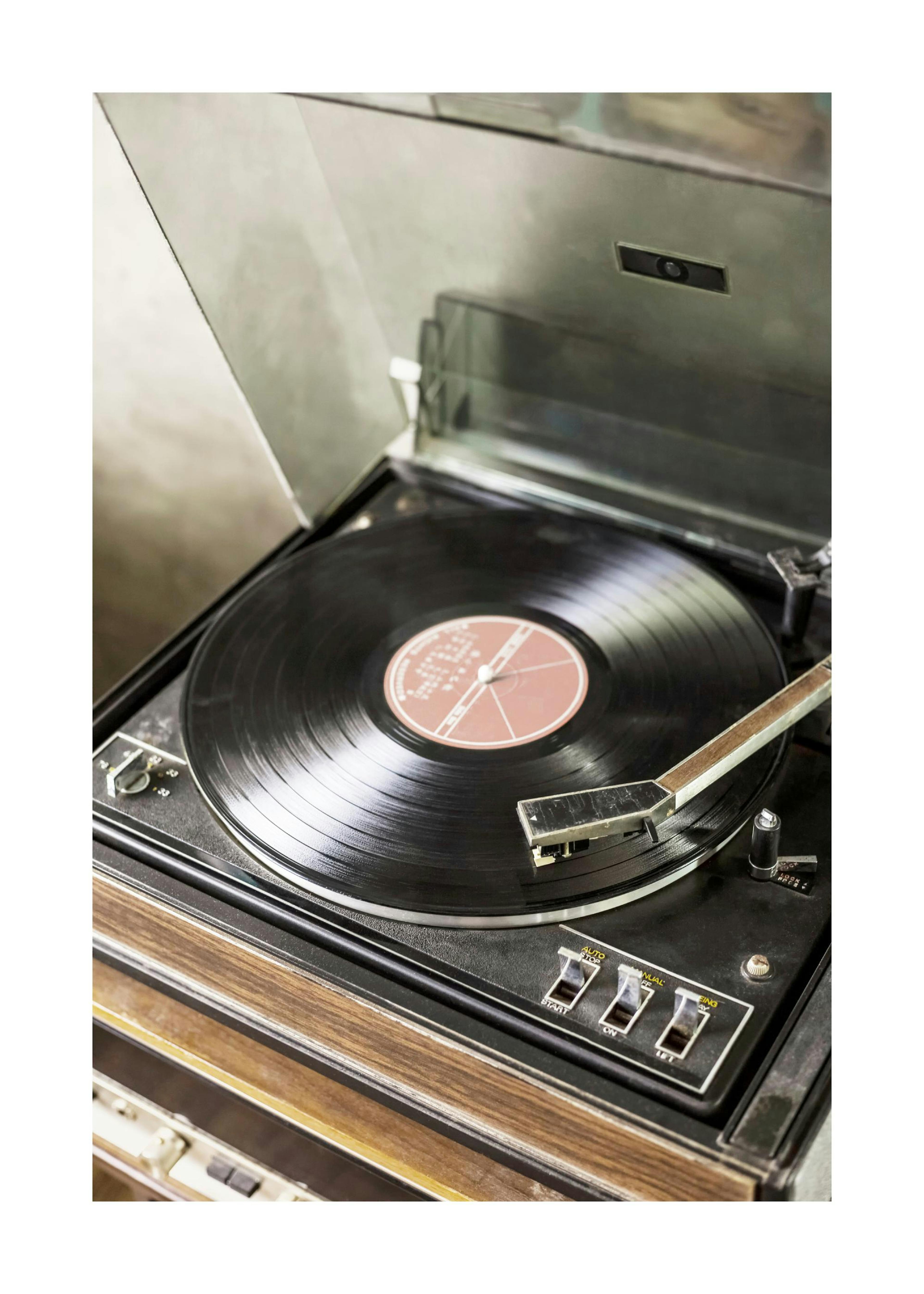 Vintage Record Player Poster 0