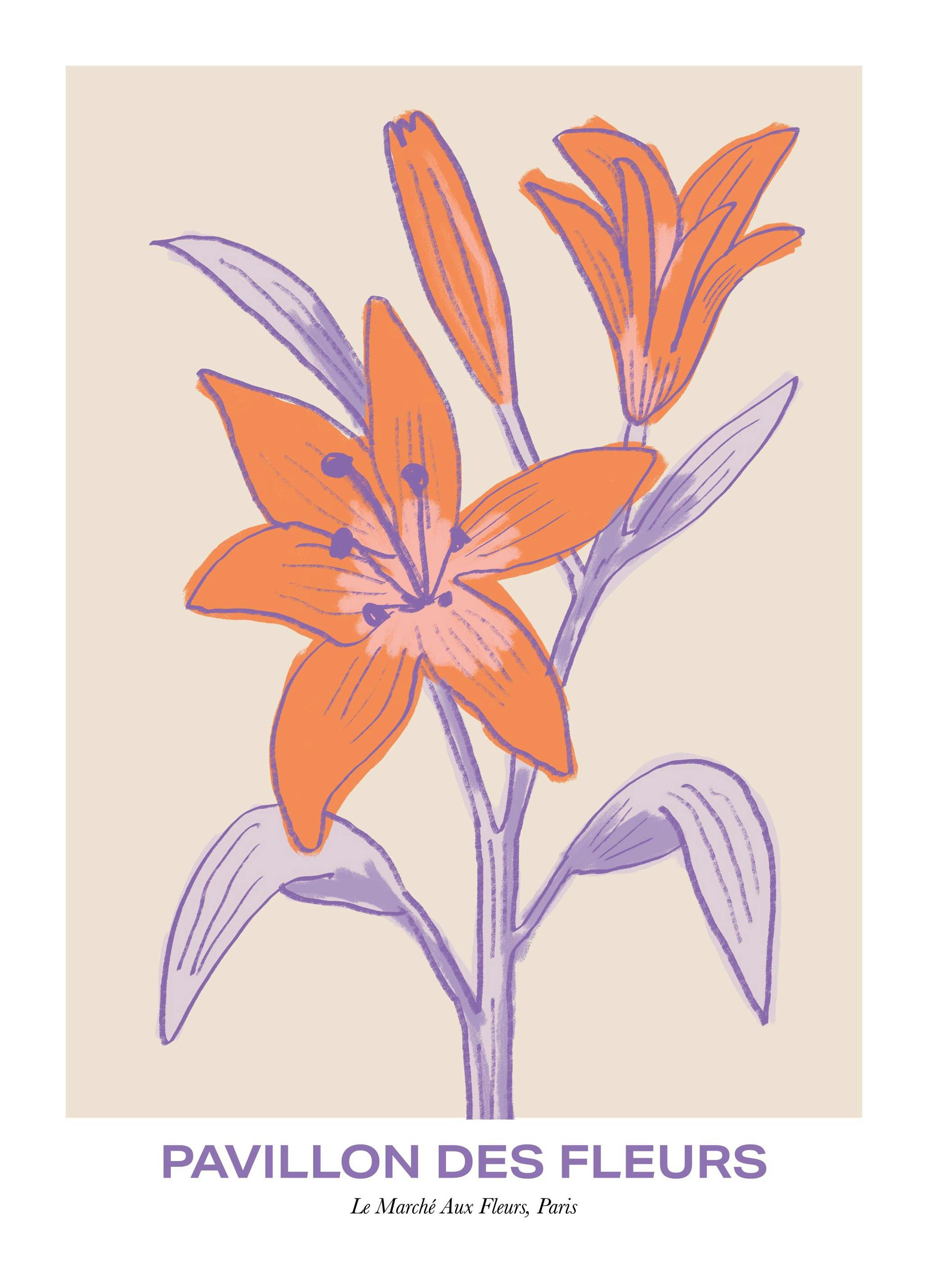 Pavillon Des Fleurs Print (50x70 cm)