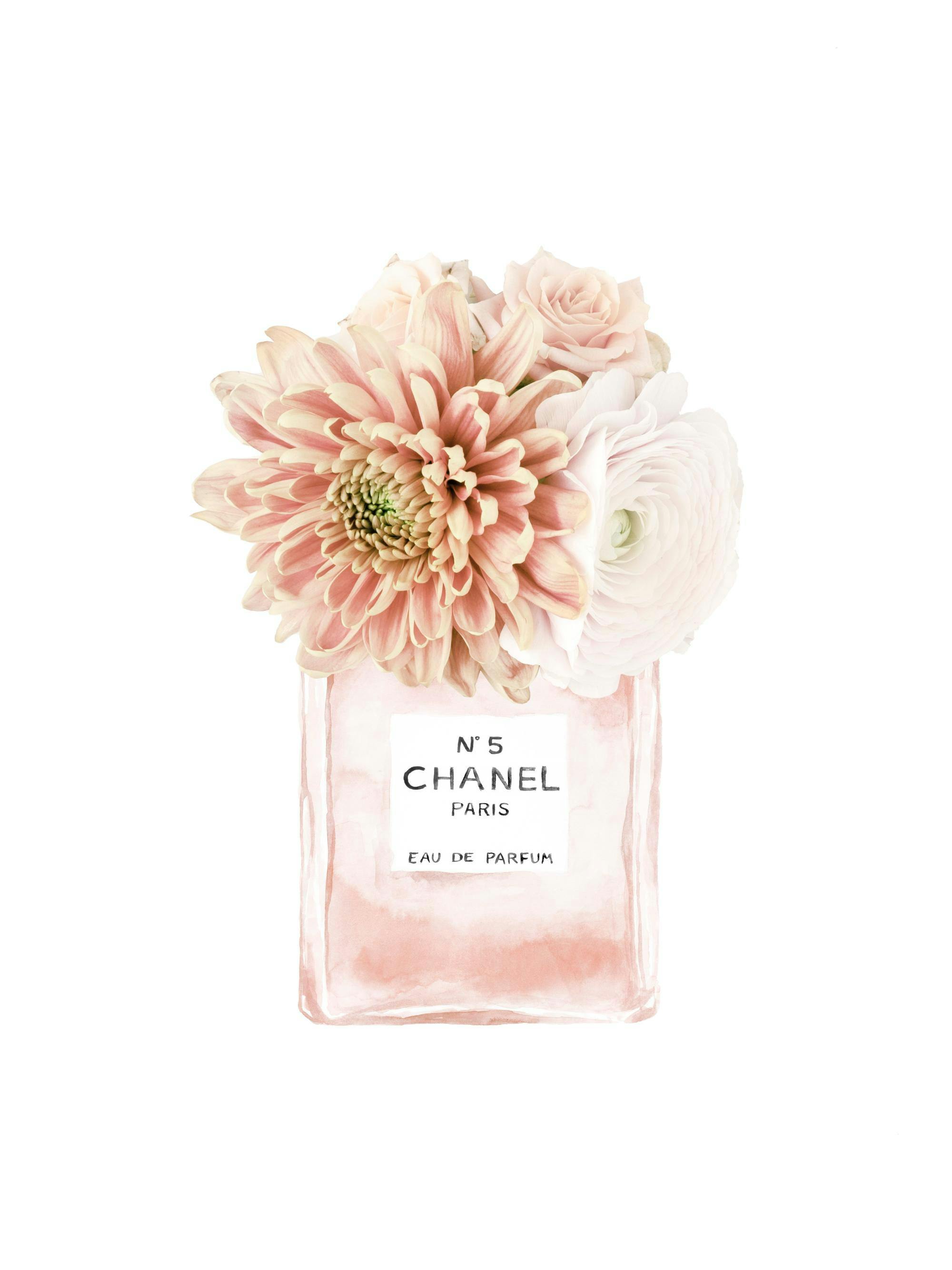 Scent of Flowers No3 Poster Pink Chanel flowers