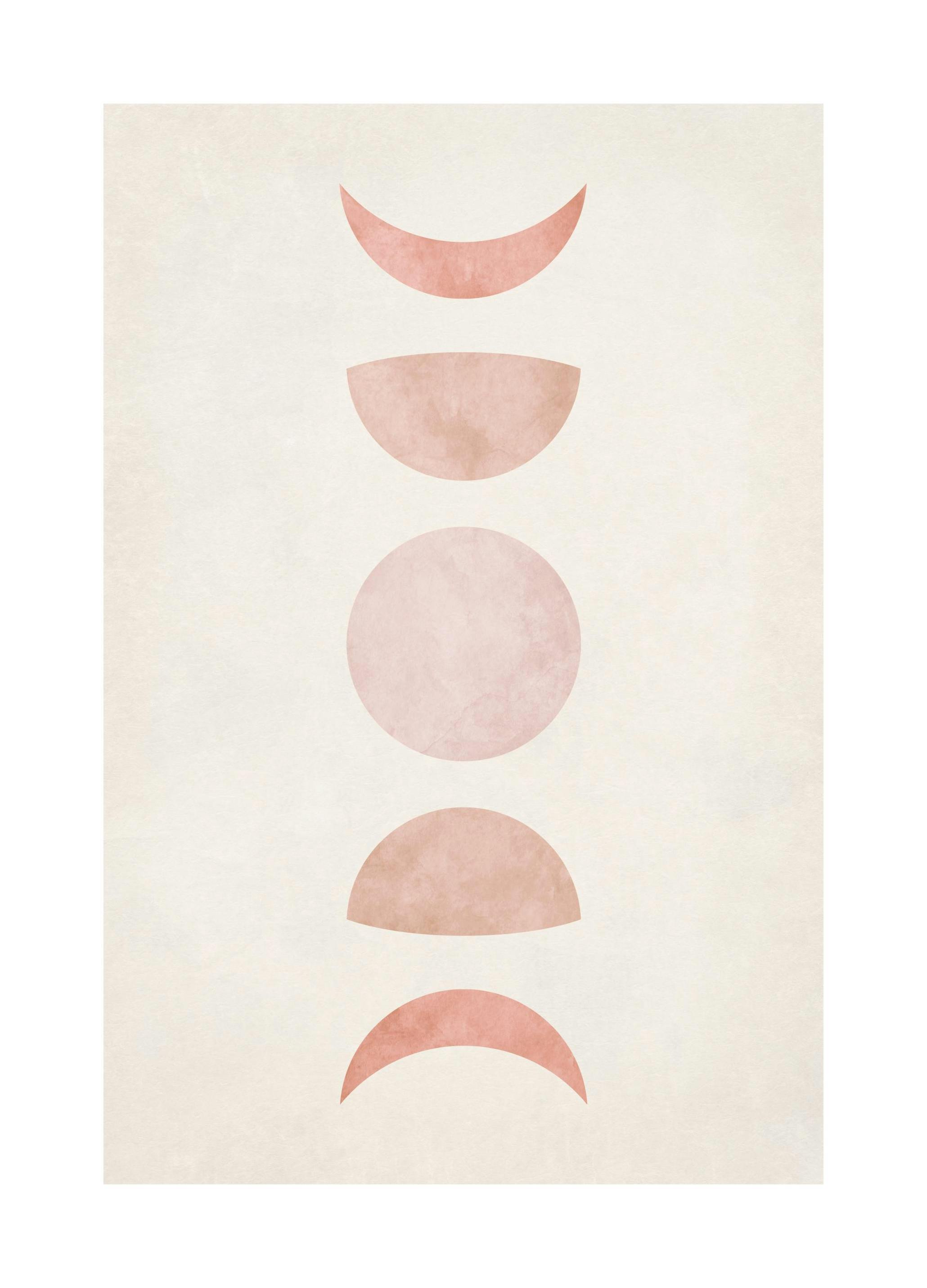 Prints - Pink Moon Phase Print (50x70 cm) - Graphic art prints