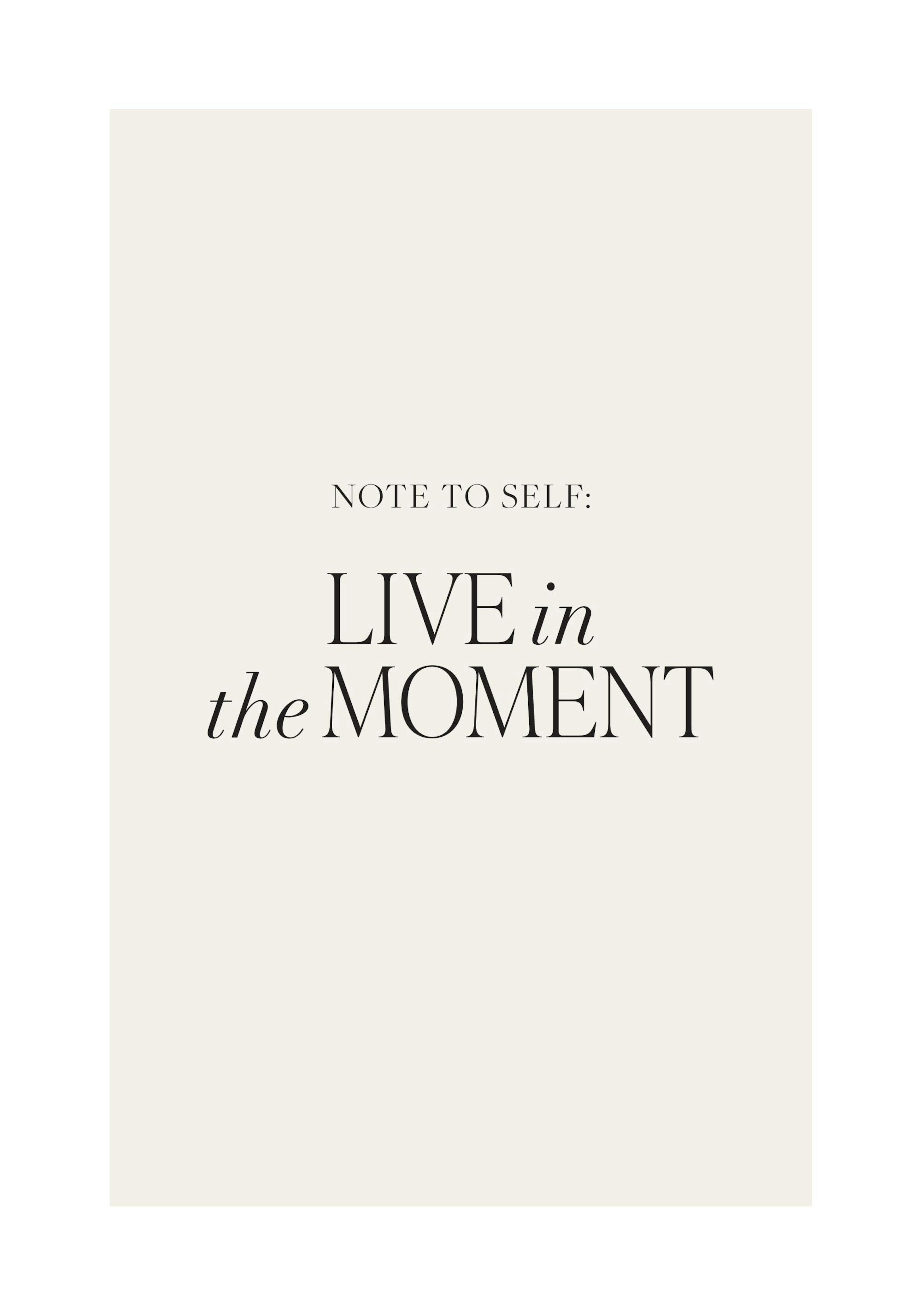 Live in the Moment Plakat 0