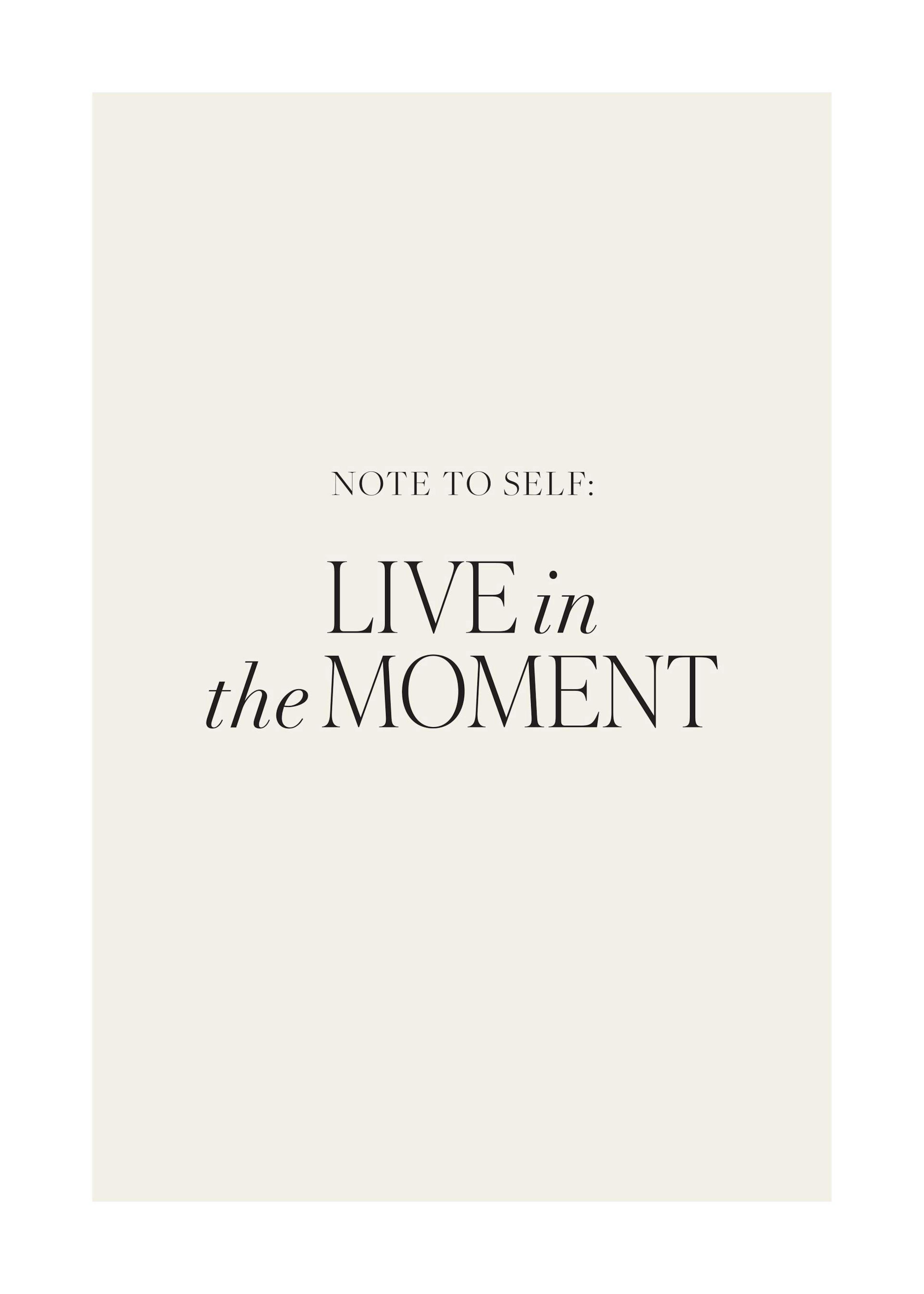 Live in the Moment Plakat 0