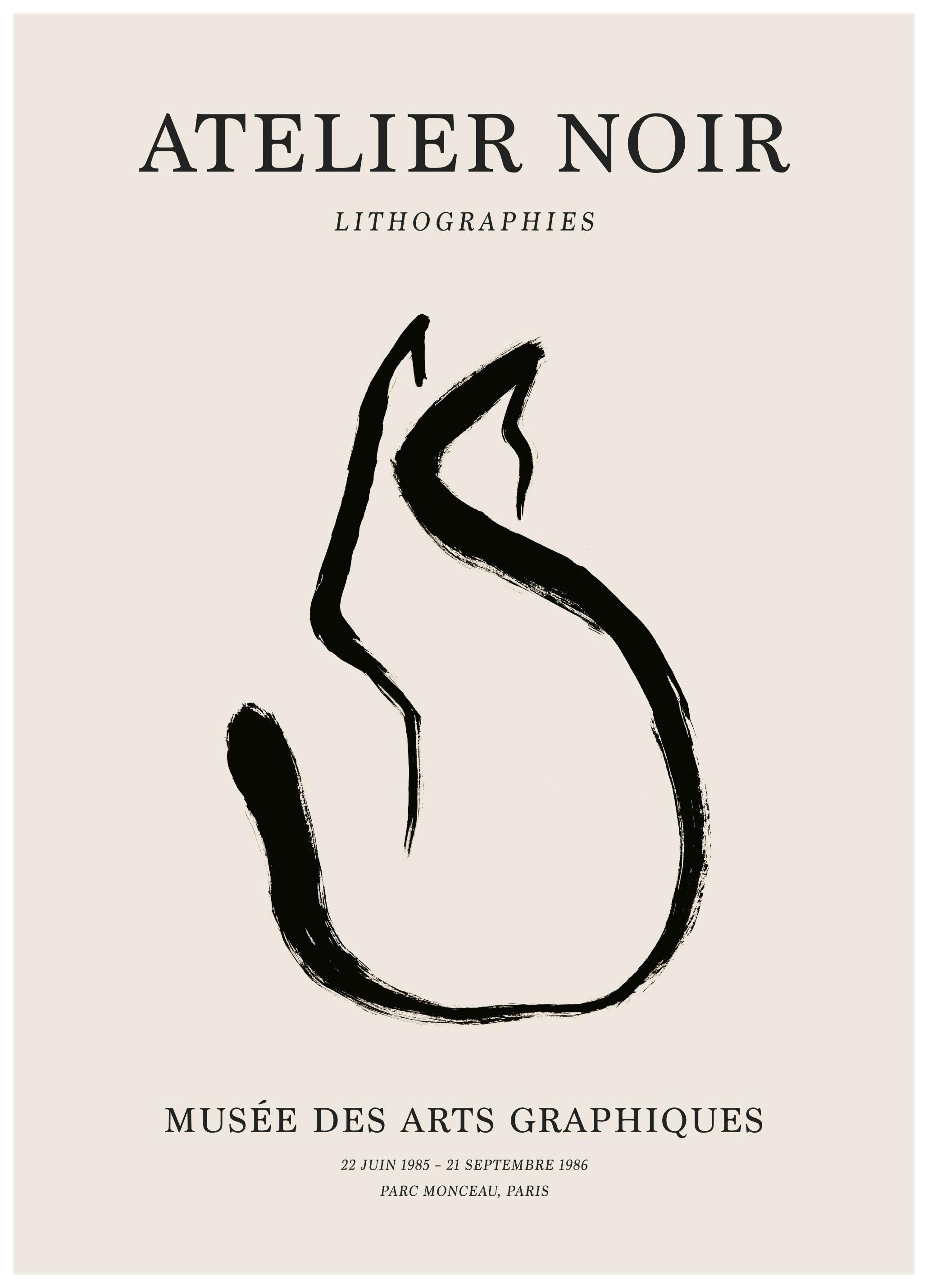Prints - Black Cat Print (30x40 cm) - Art prints
