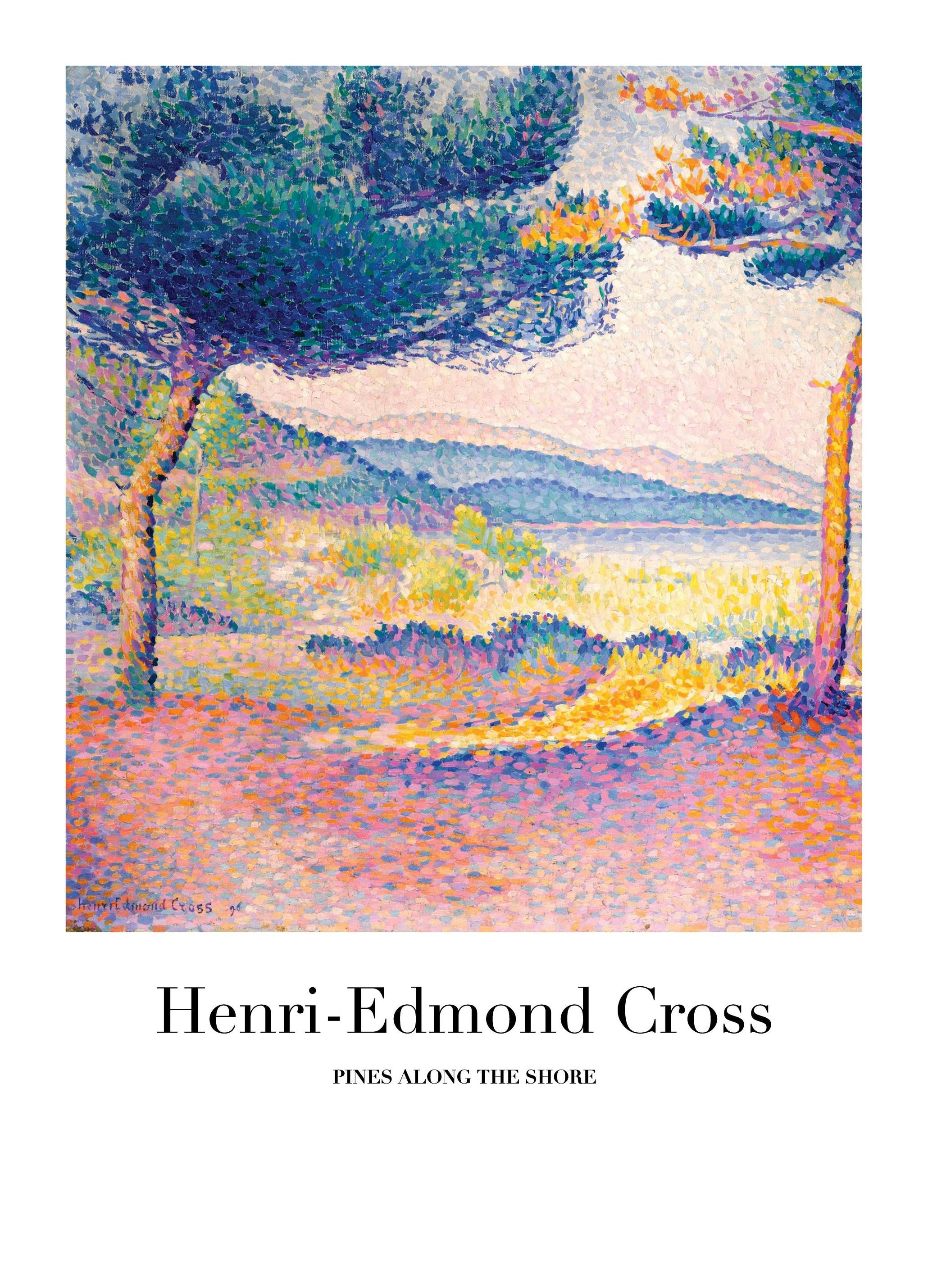 Henri-Edmond Cross - Pines Along the Shore Plakat (70x100 cm)- Plakaty Henri-Edmond Cross