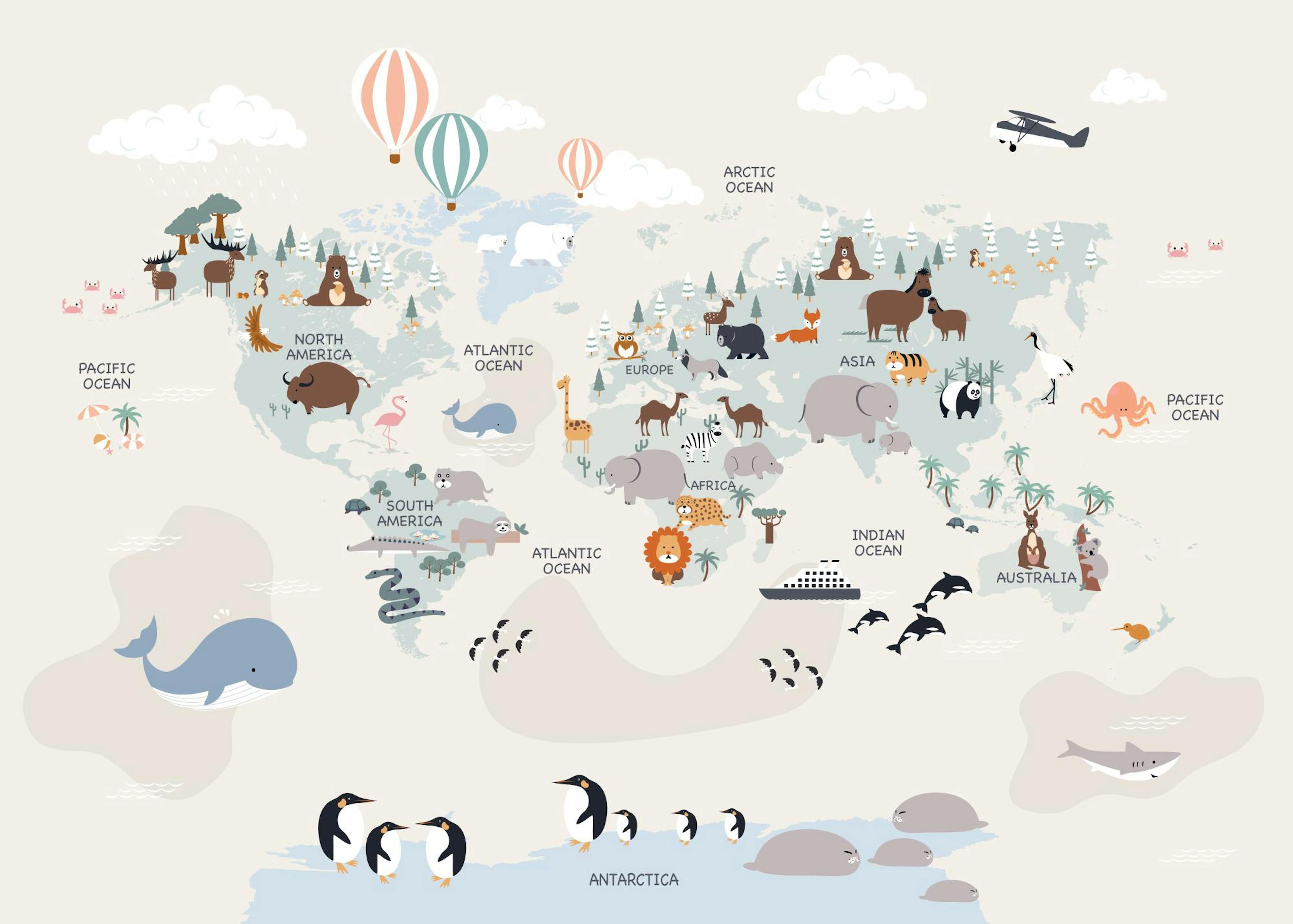 Animals of the World No2 Print 0