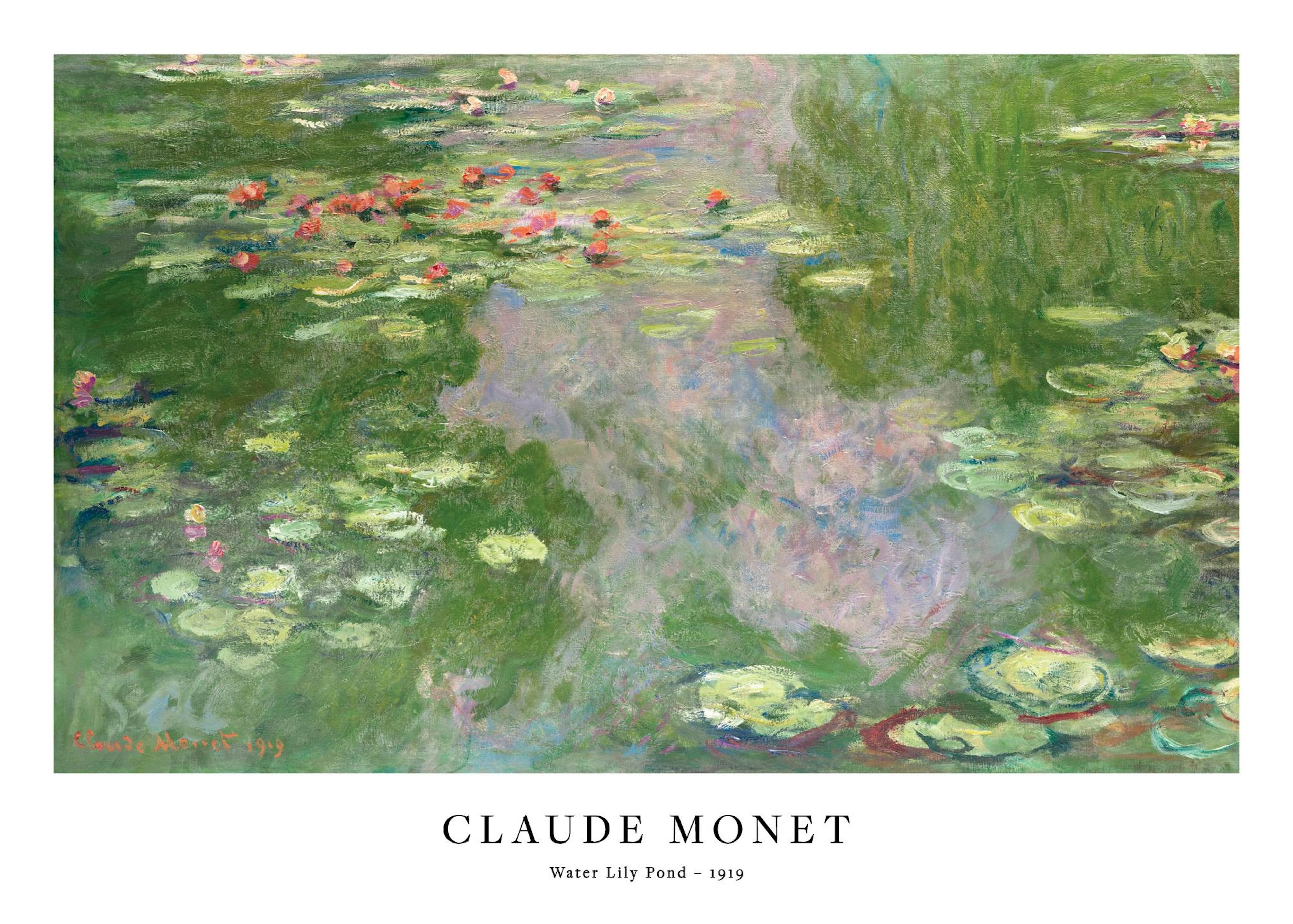 Monet - Water Lily Pond Plagát 0