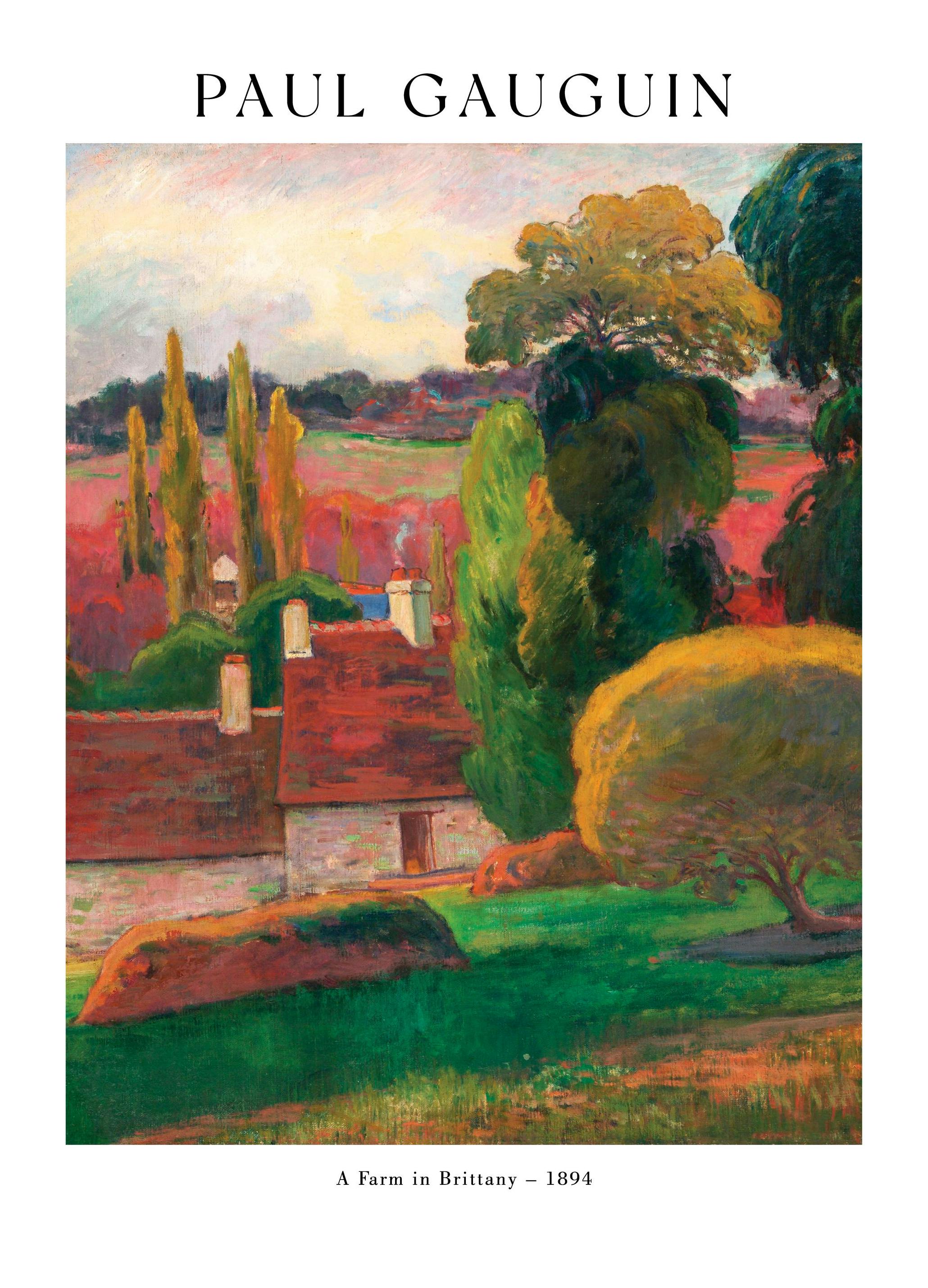 Prints - Paul Gauguin - A Farm in Brittany Print (50x70 cm) - Paul Gauguin