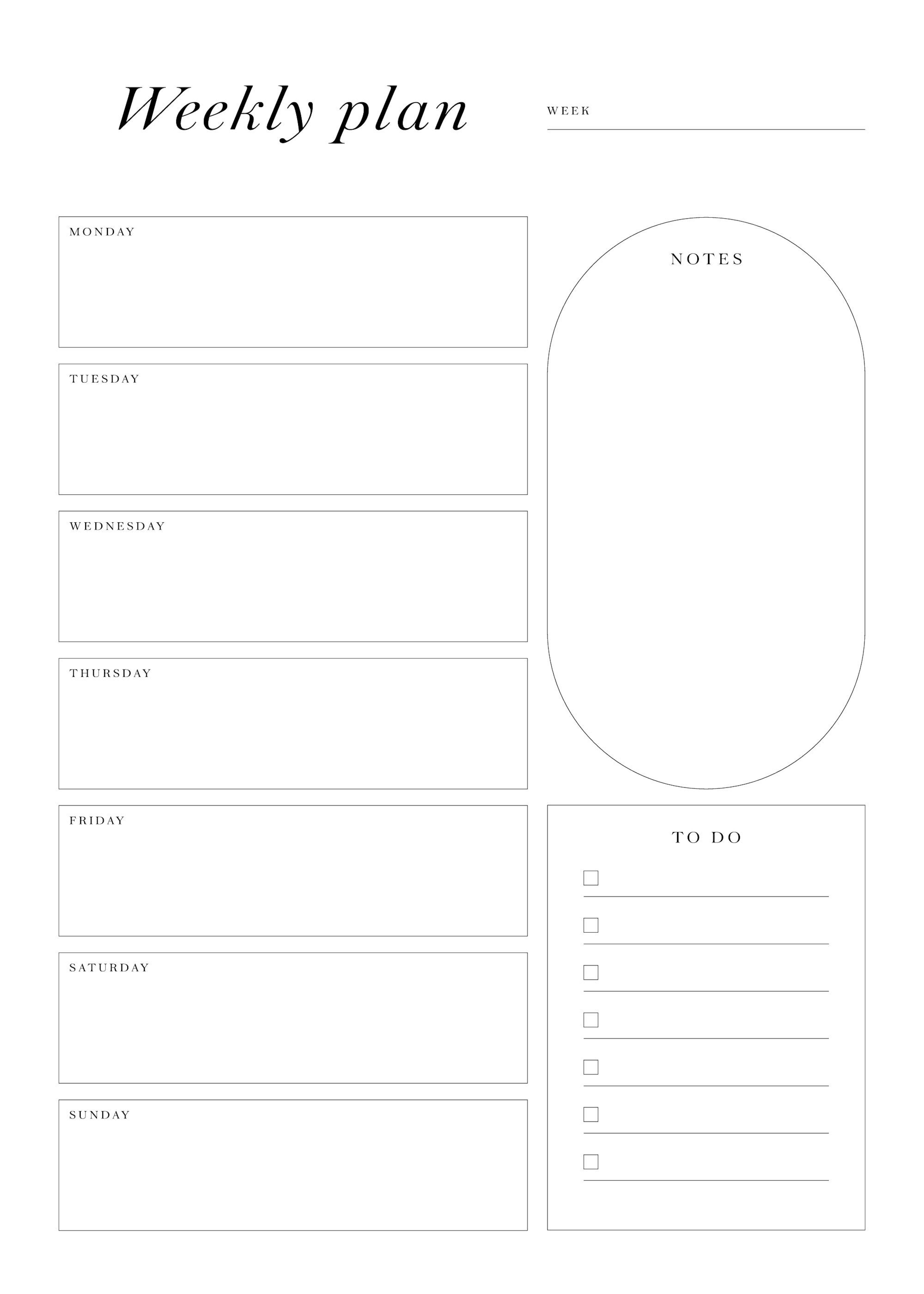 Weekly Planner Plagát 0
