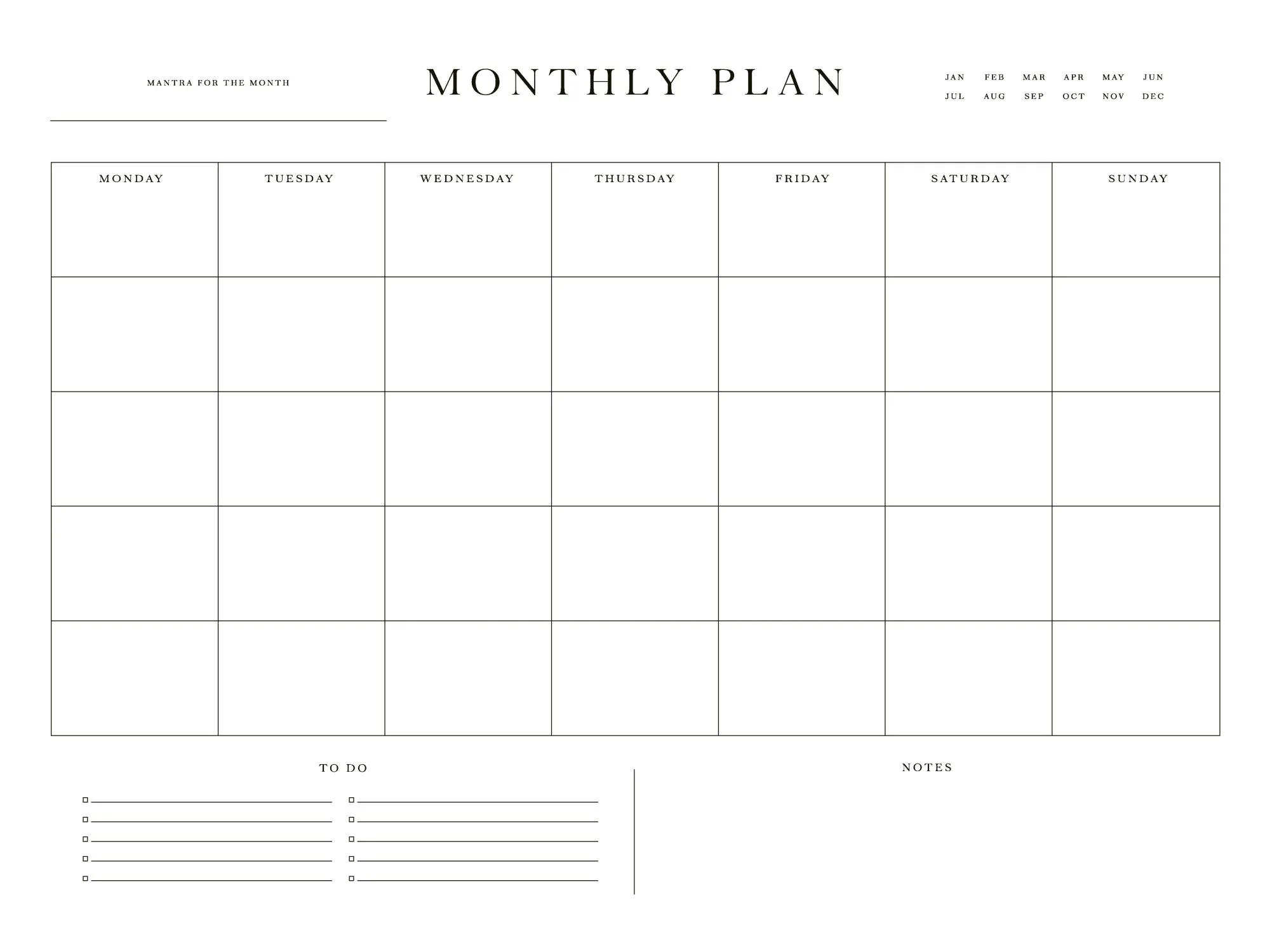 Planner Settimanale E Mensile Volumoon - 40 Fogli, Design Strappabile, Per Organizzazione