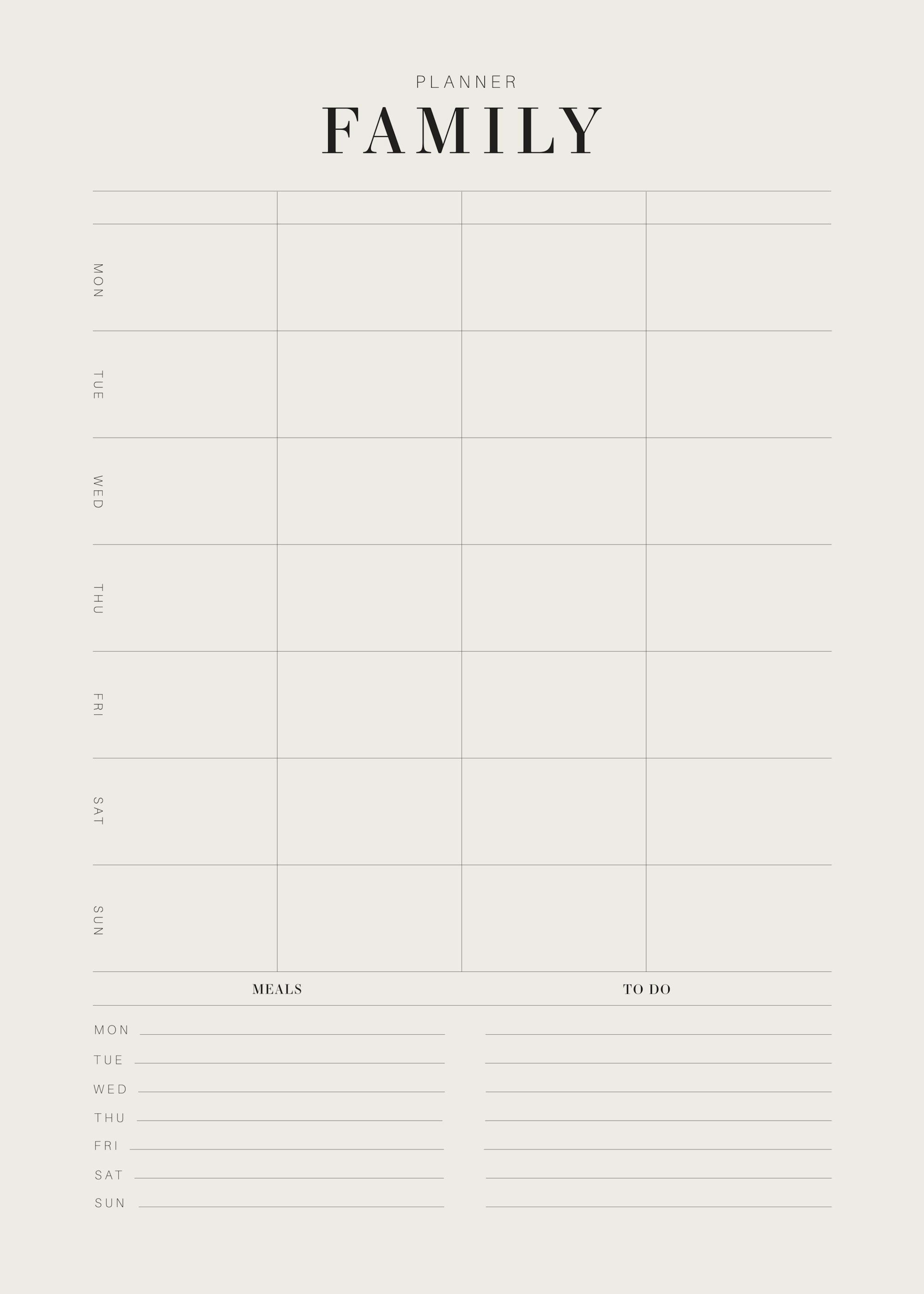 Weekly Family Planner Affiche 0