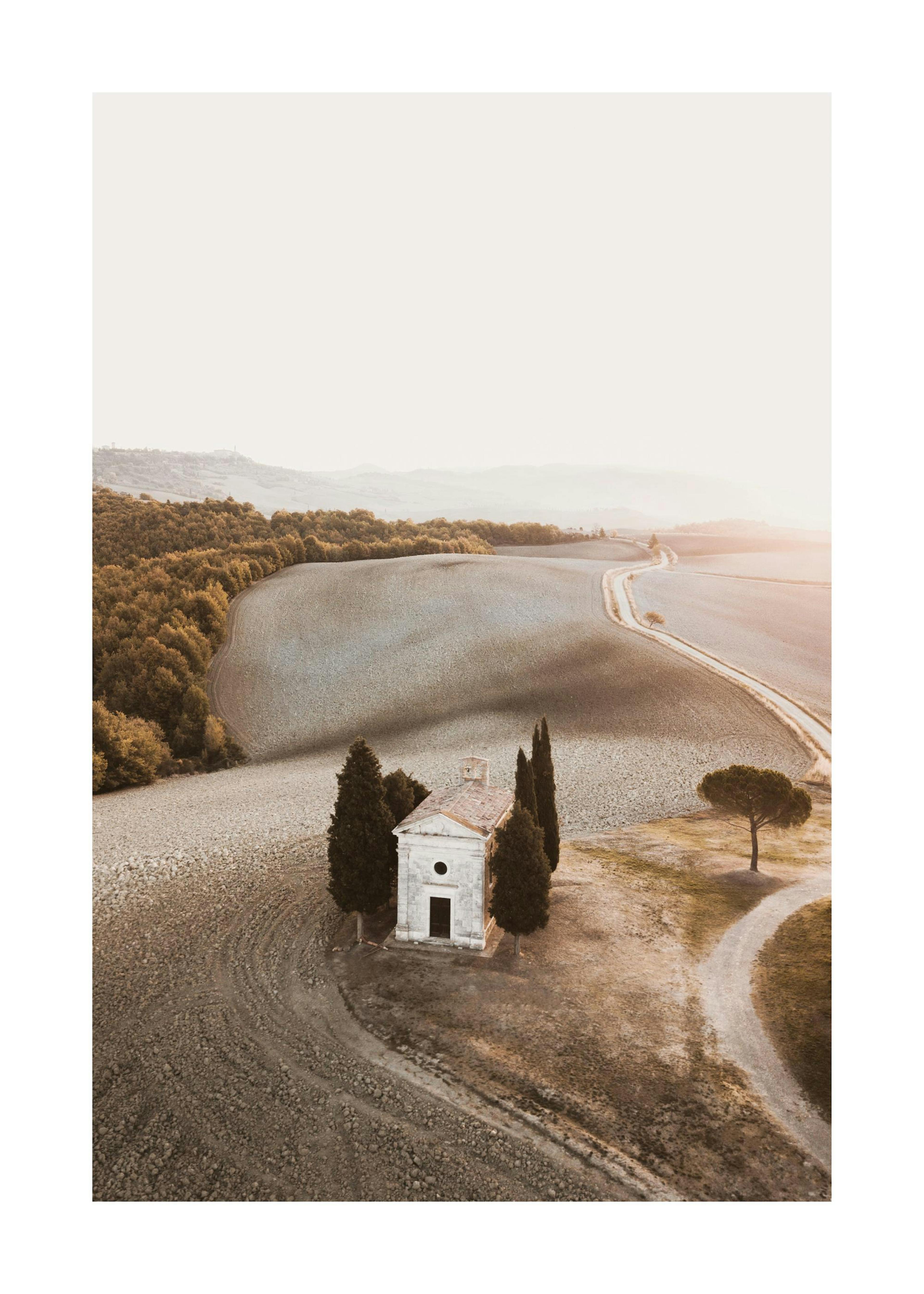 Chapel in Tuscany Print 0