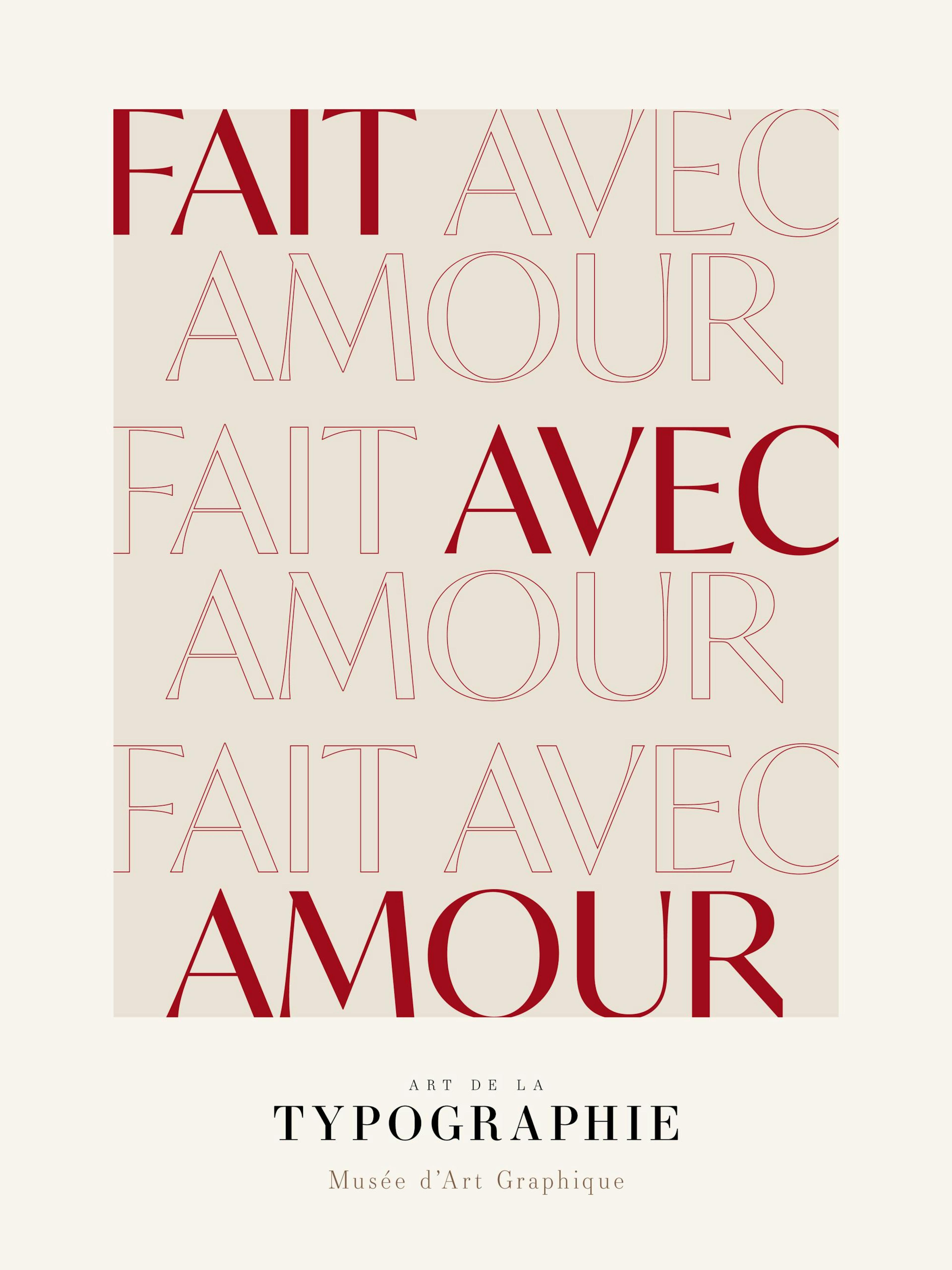 Fait Avec Amour Plakat 0