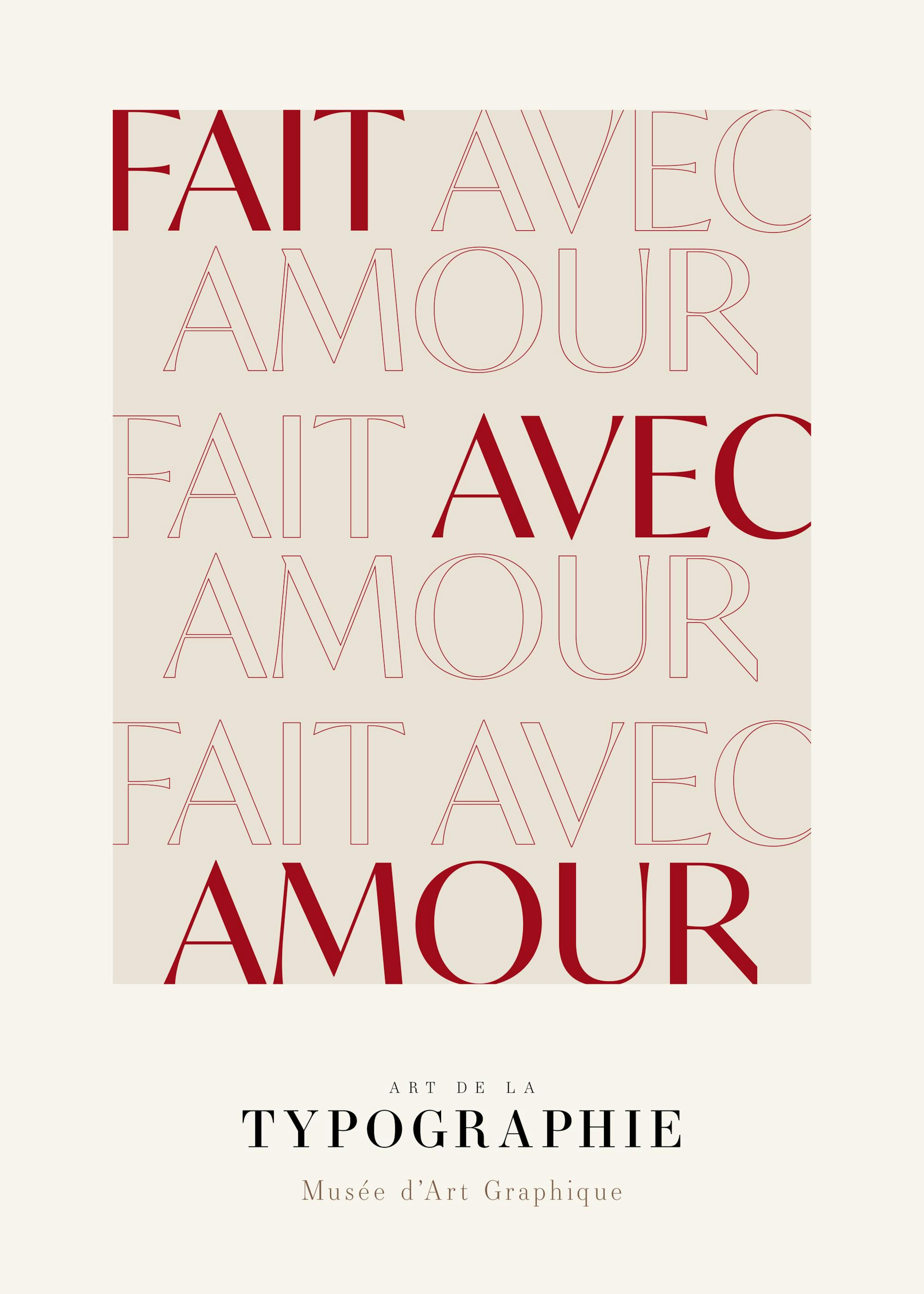 Fait Avec Amour Plakat 0