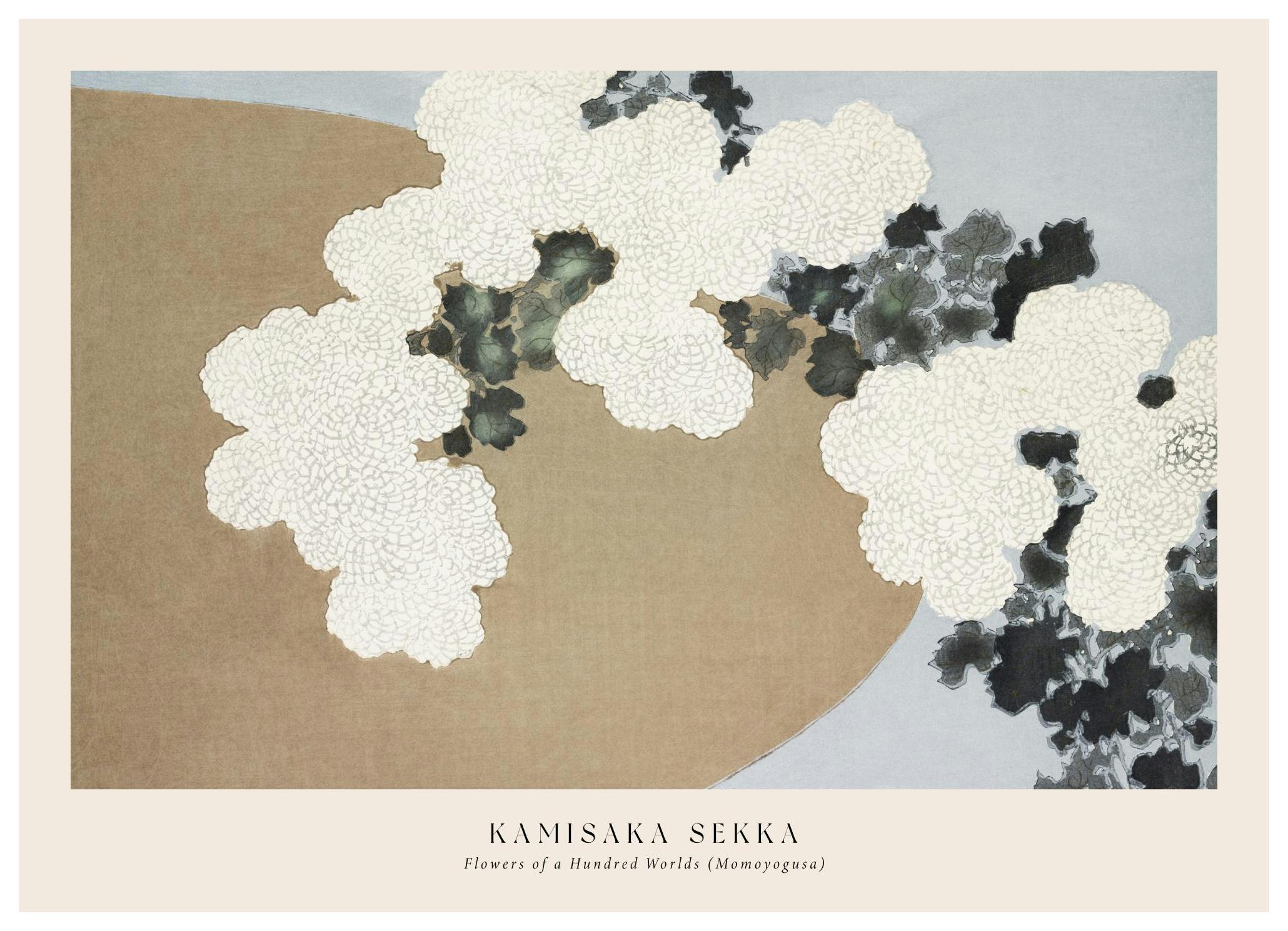 Kamisaka Sekka - Flowers of a Hundred Worlds (Momoyogusa) Print (30x40 cm)