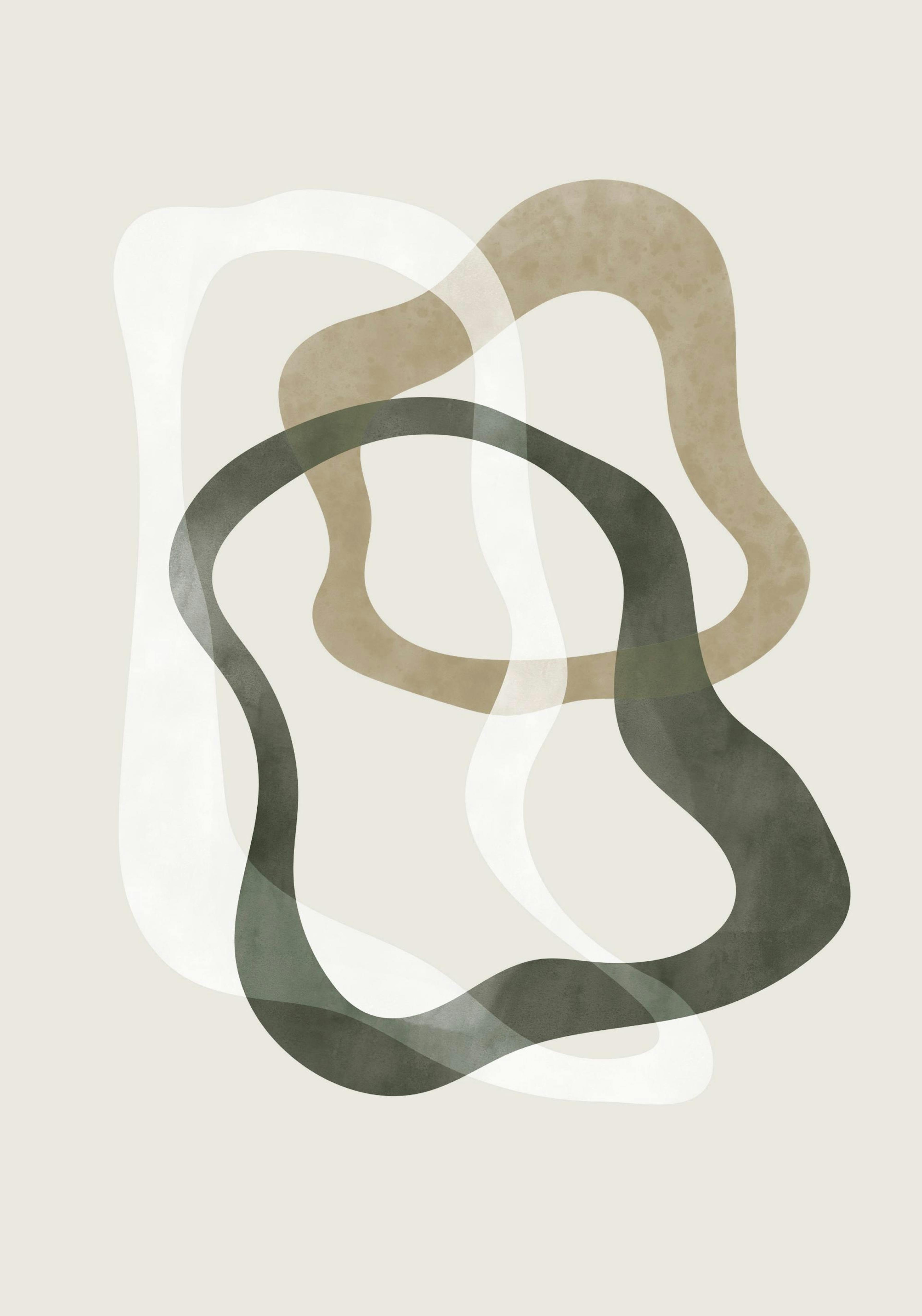 Abstract Green Shapes No2 Plakat 0