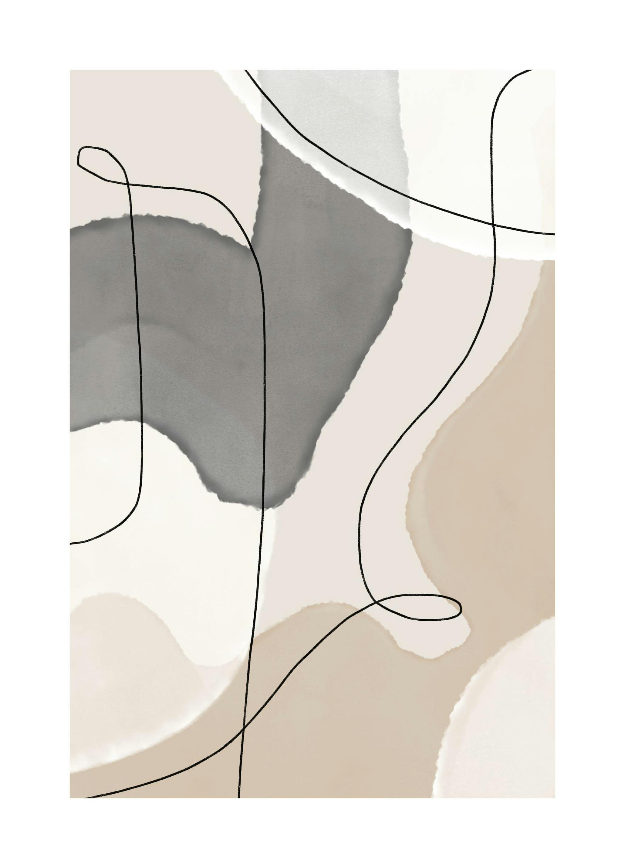 Shapes and Lines No2 Affiche (50x70 cm) par Desenio