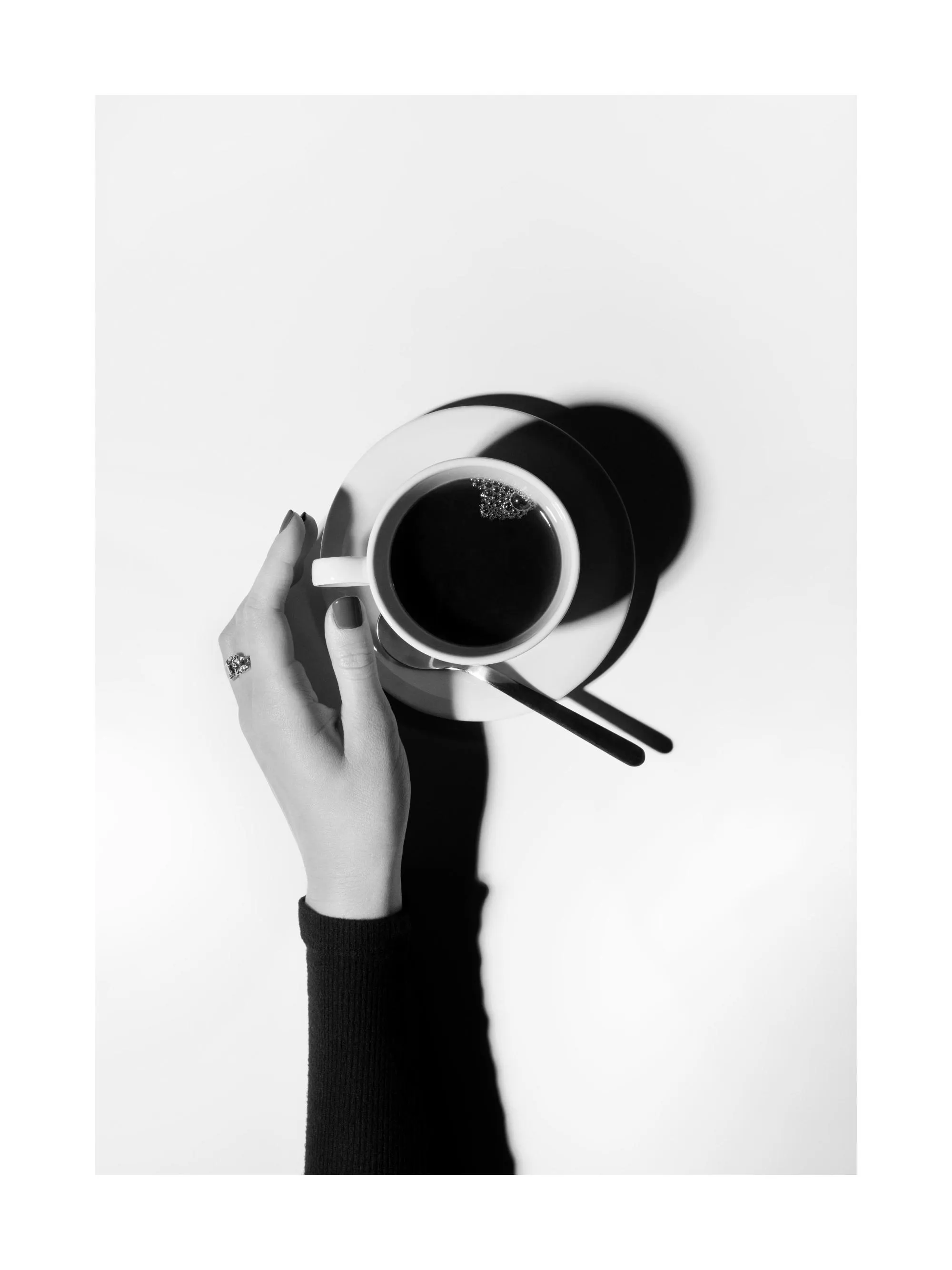 Schwarz-Weiß Kaffee Poster – Stilvolle Wanddeko für die Küche